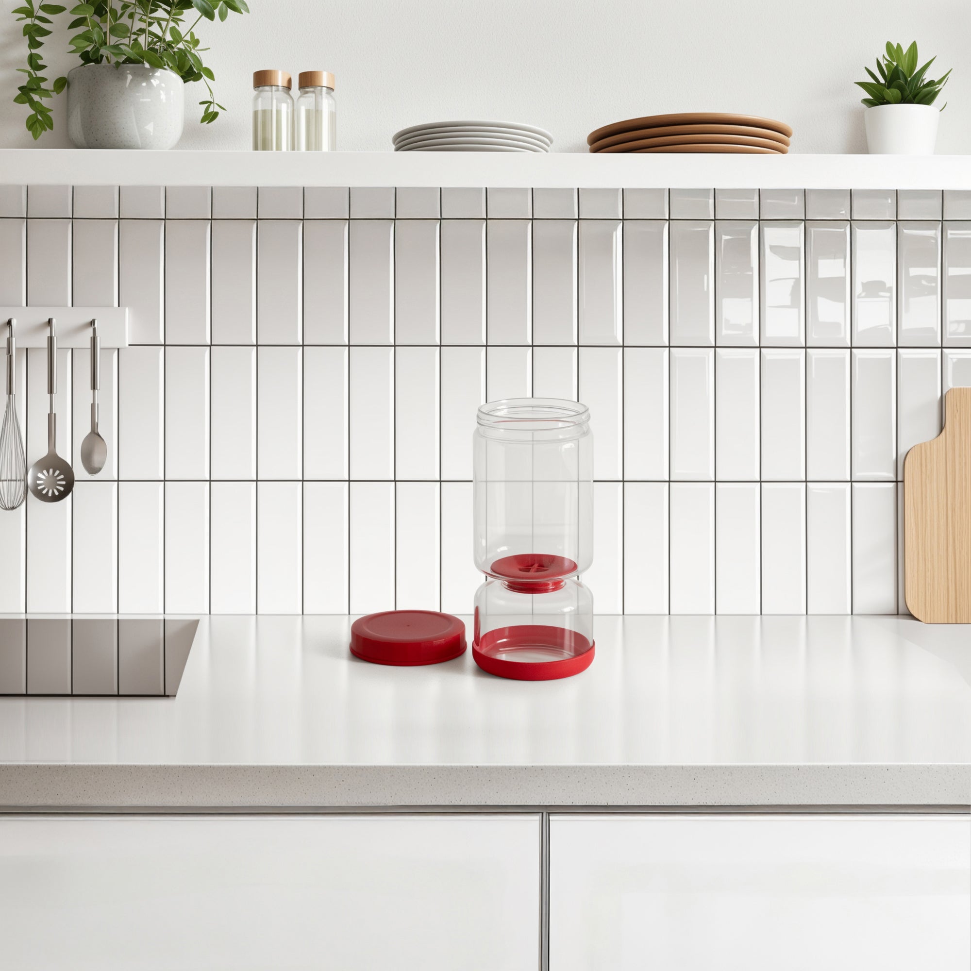 Glass Flip-Over Pickle Jar