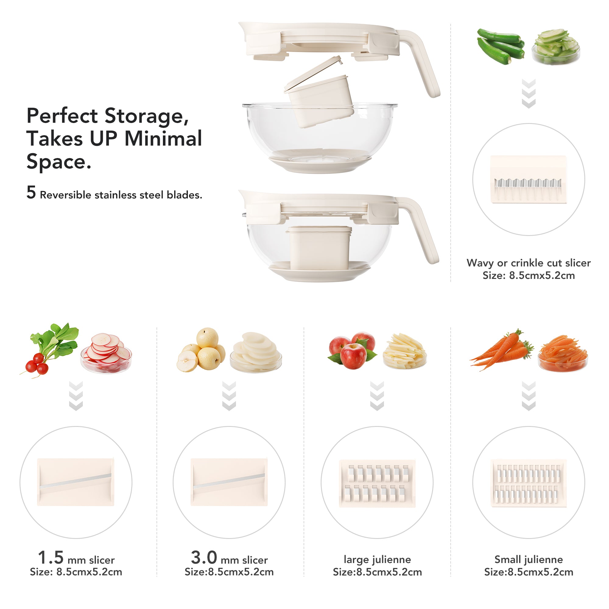 Multipurpose Glass Grater/Salad Bowl