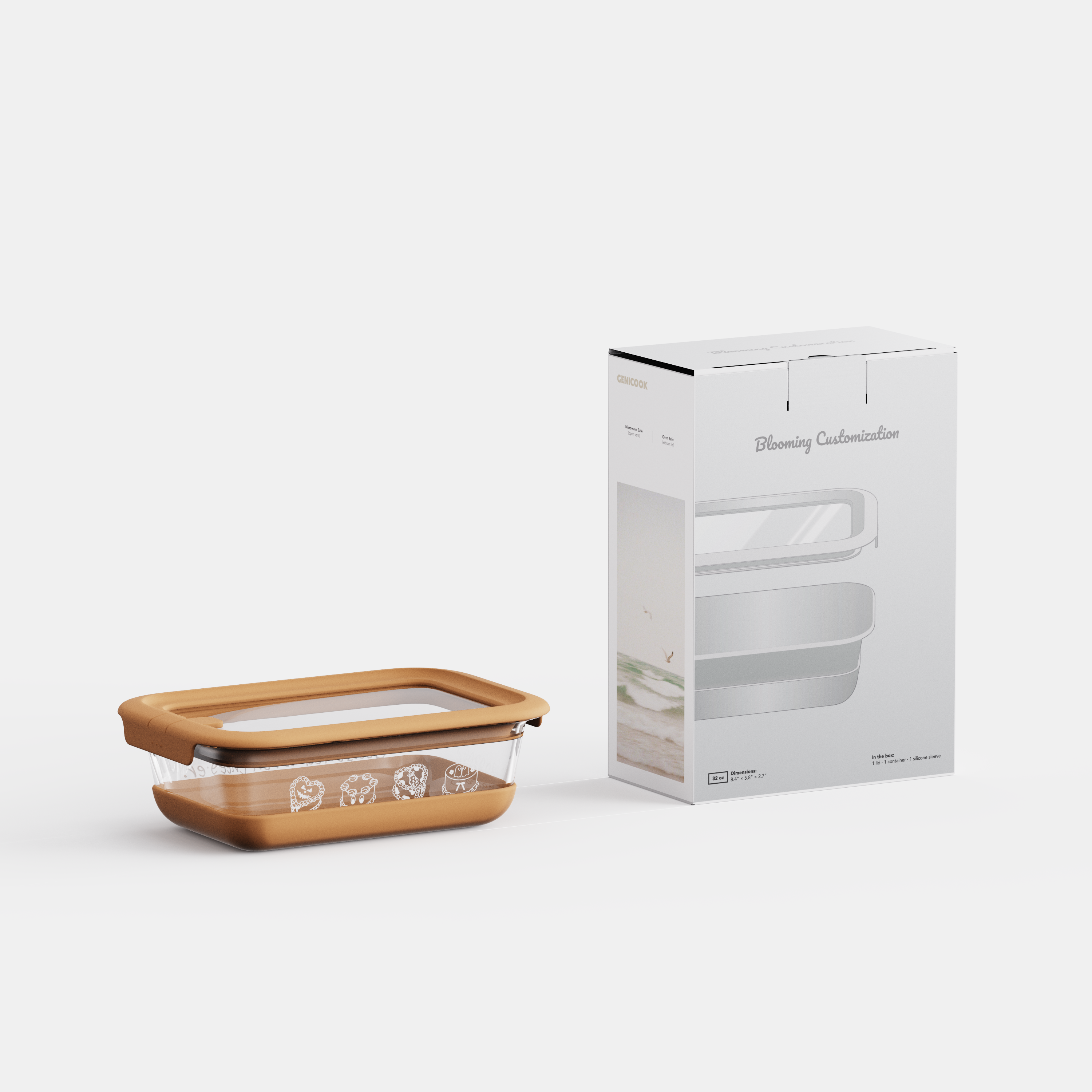 Custom Borosilicate Glass Food Container | Design Your Own