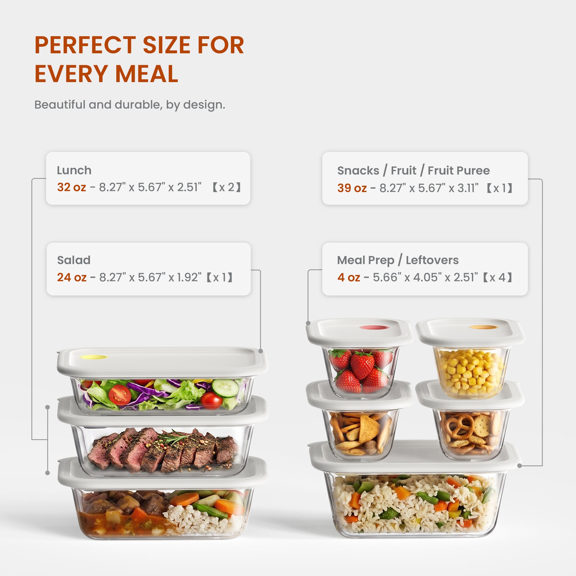Click-it Storage Container Set – 8 Pack