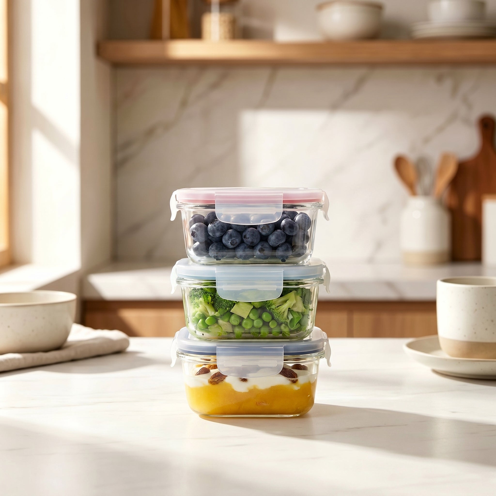 Rectangular Mini Glass Container Set