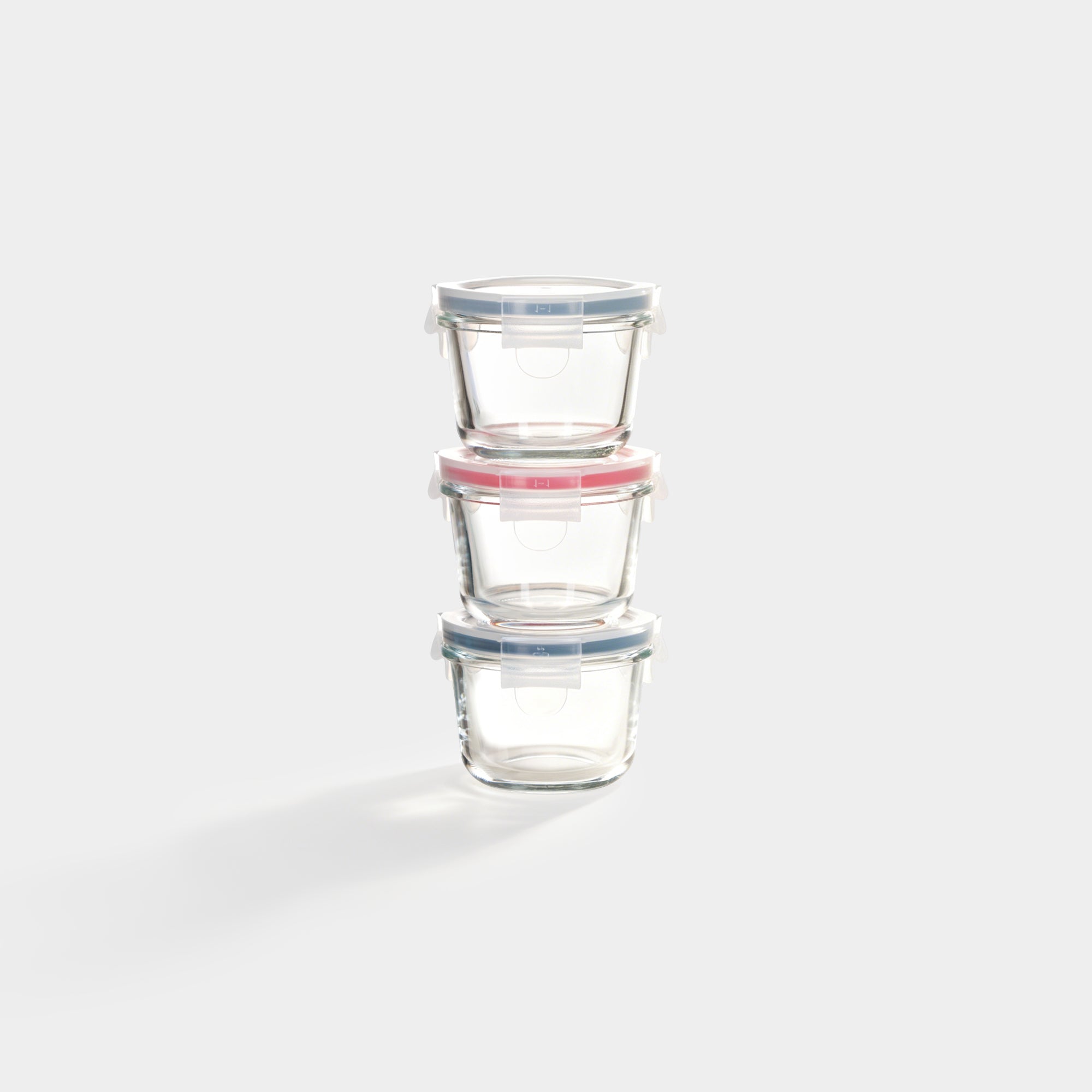 Round Mini Glass Container Set