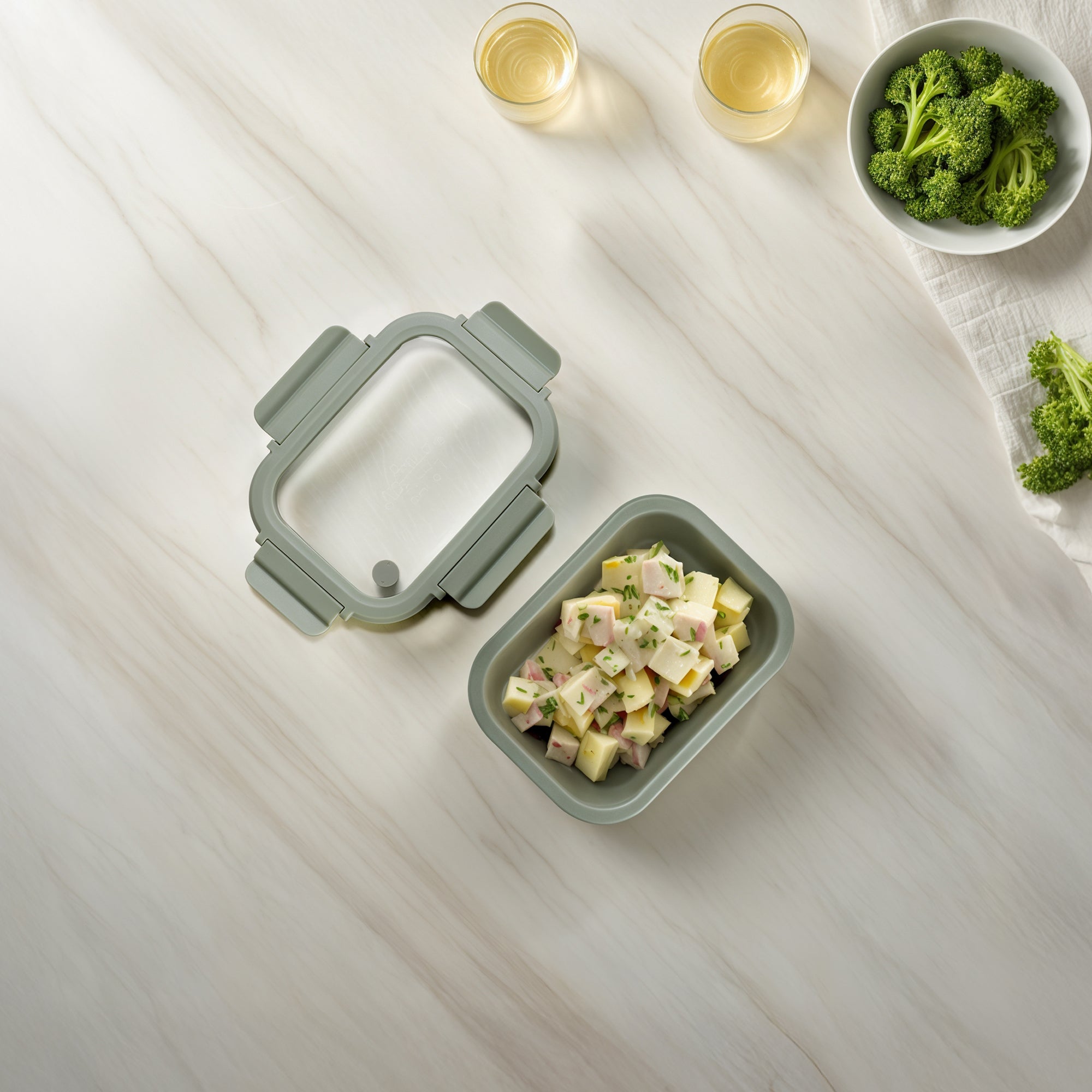 Stoneware Container - Sage Green