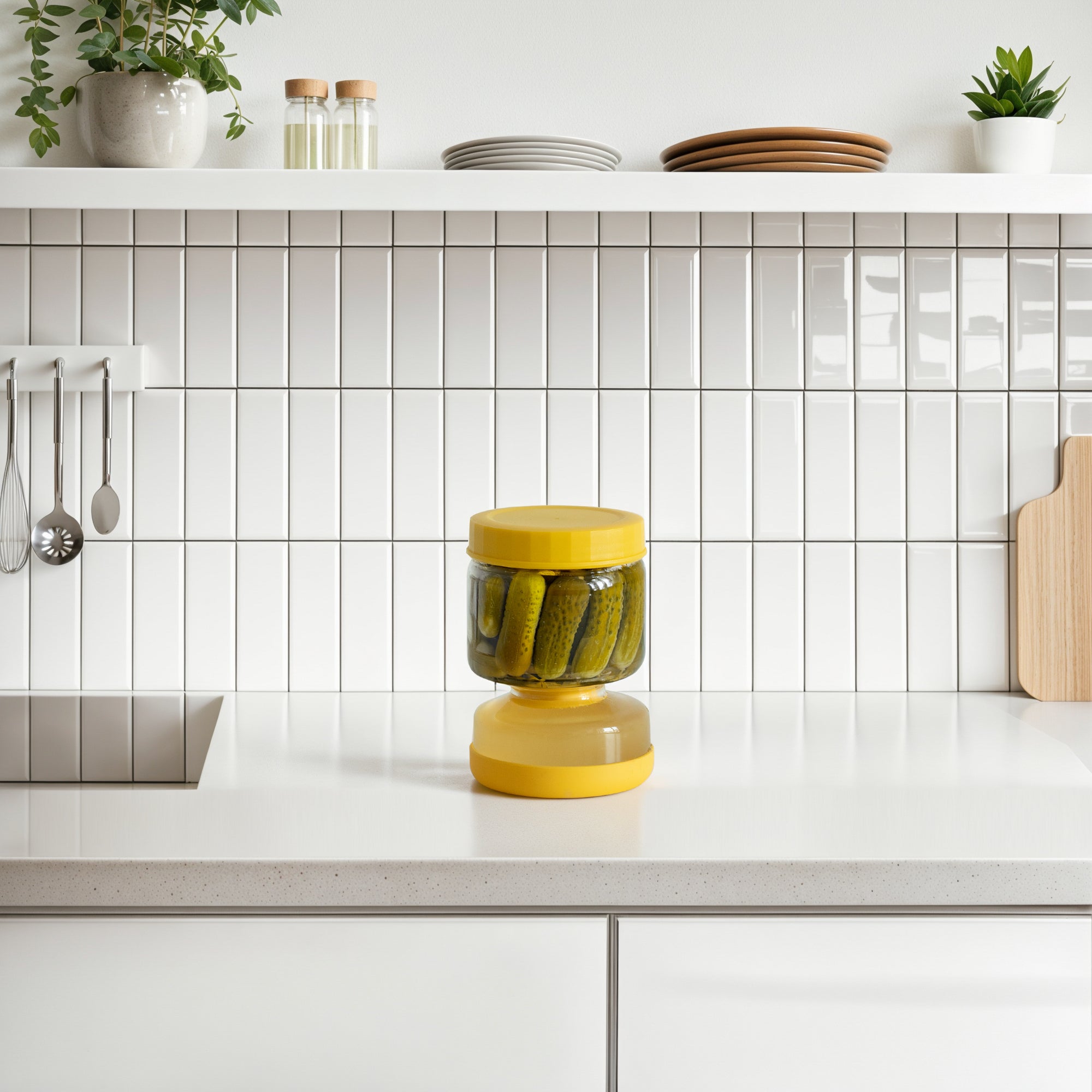 Glass Flip-Over Pickle Jar