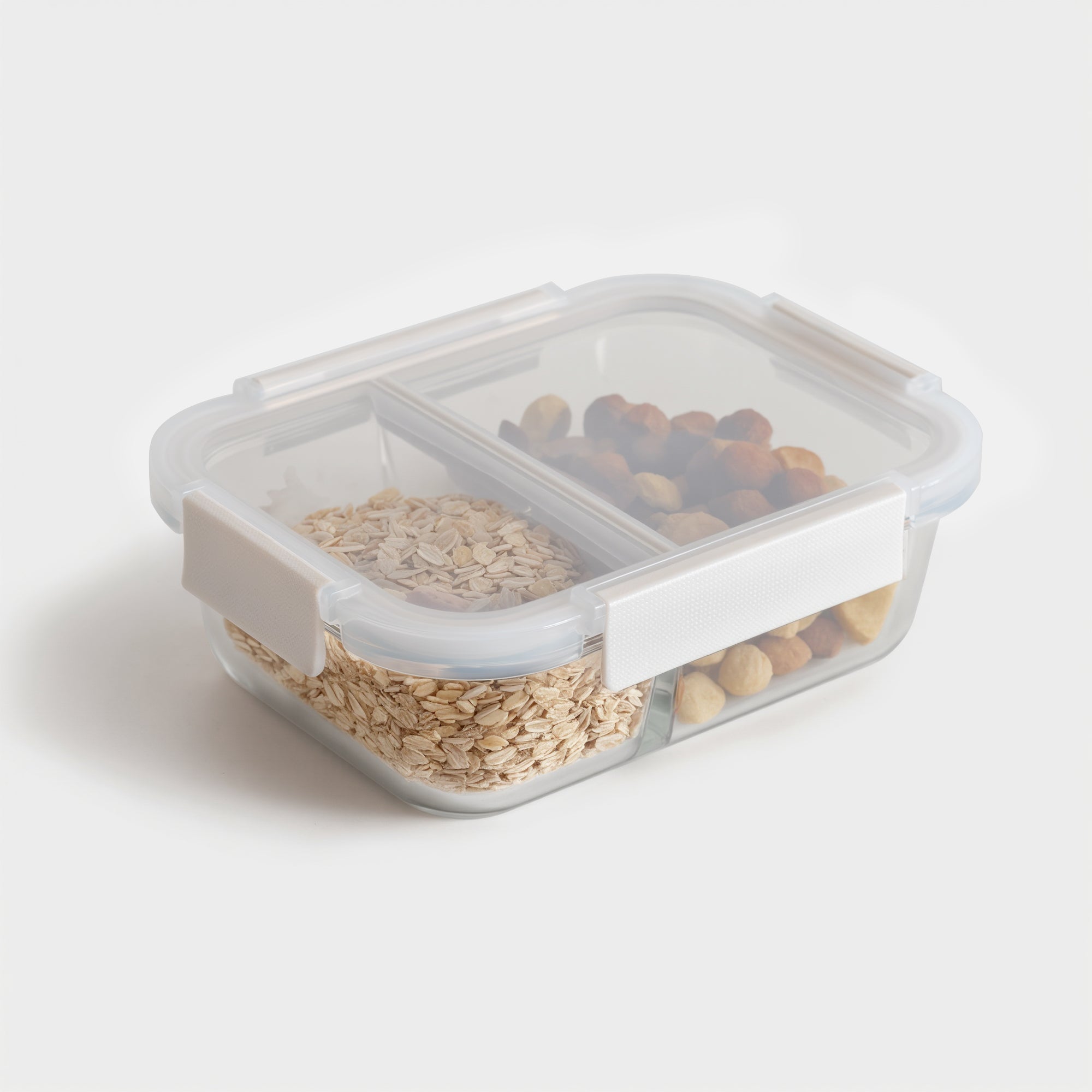 Glass Bento Box - Divided (Vanilla)