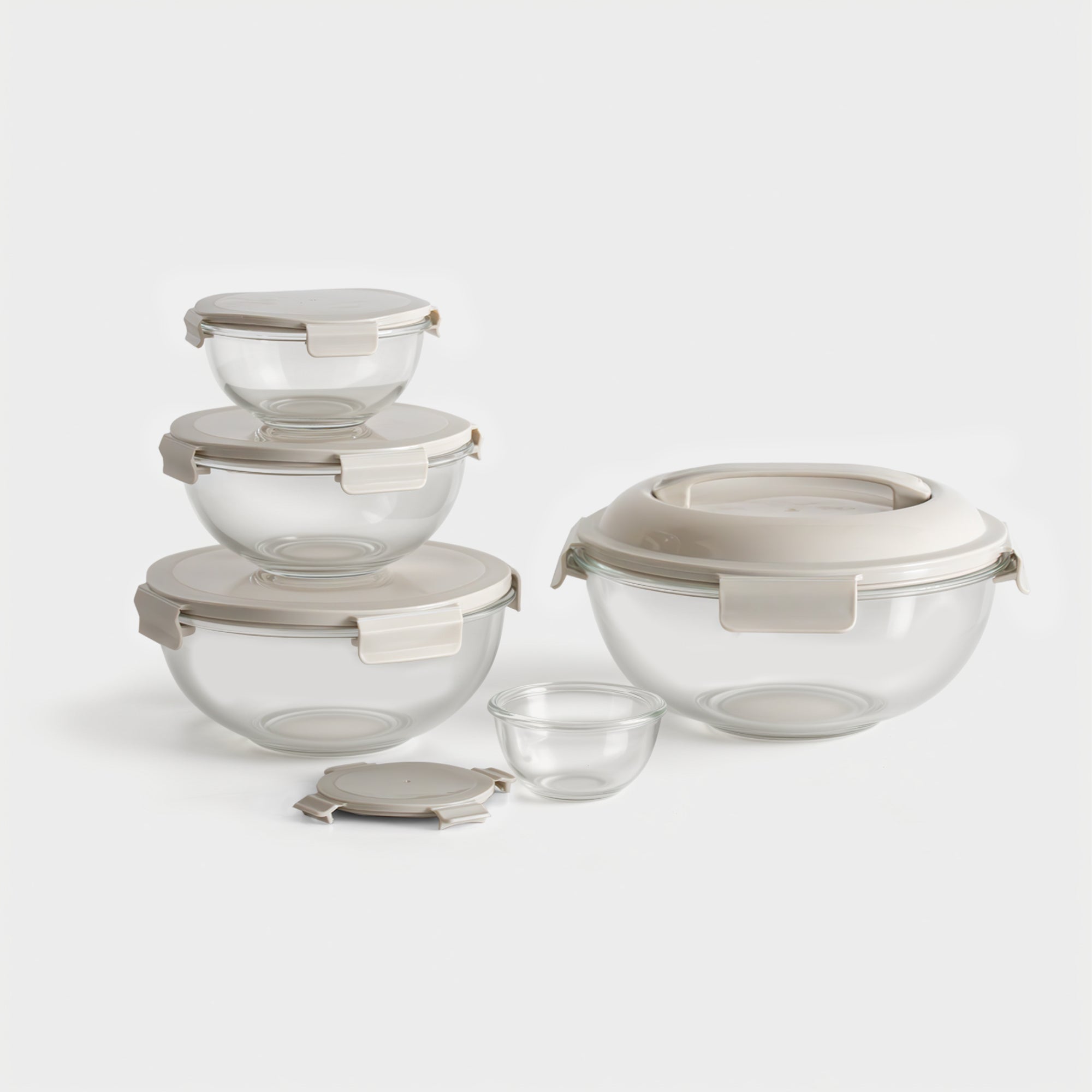 Mix & Store Glass Bowl Set with handles