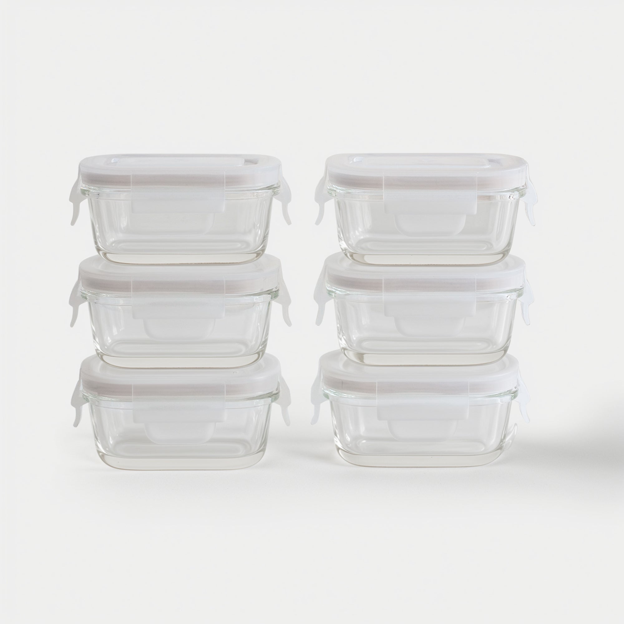 Rectangular Mini Glass Container Set