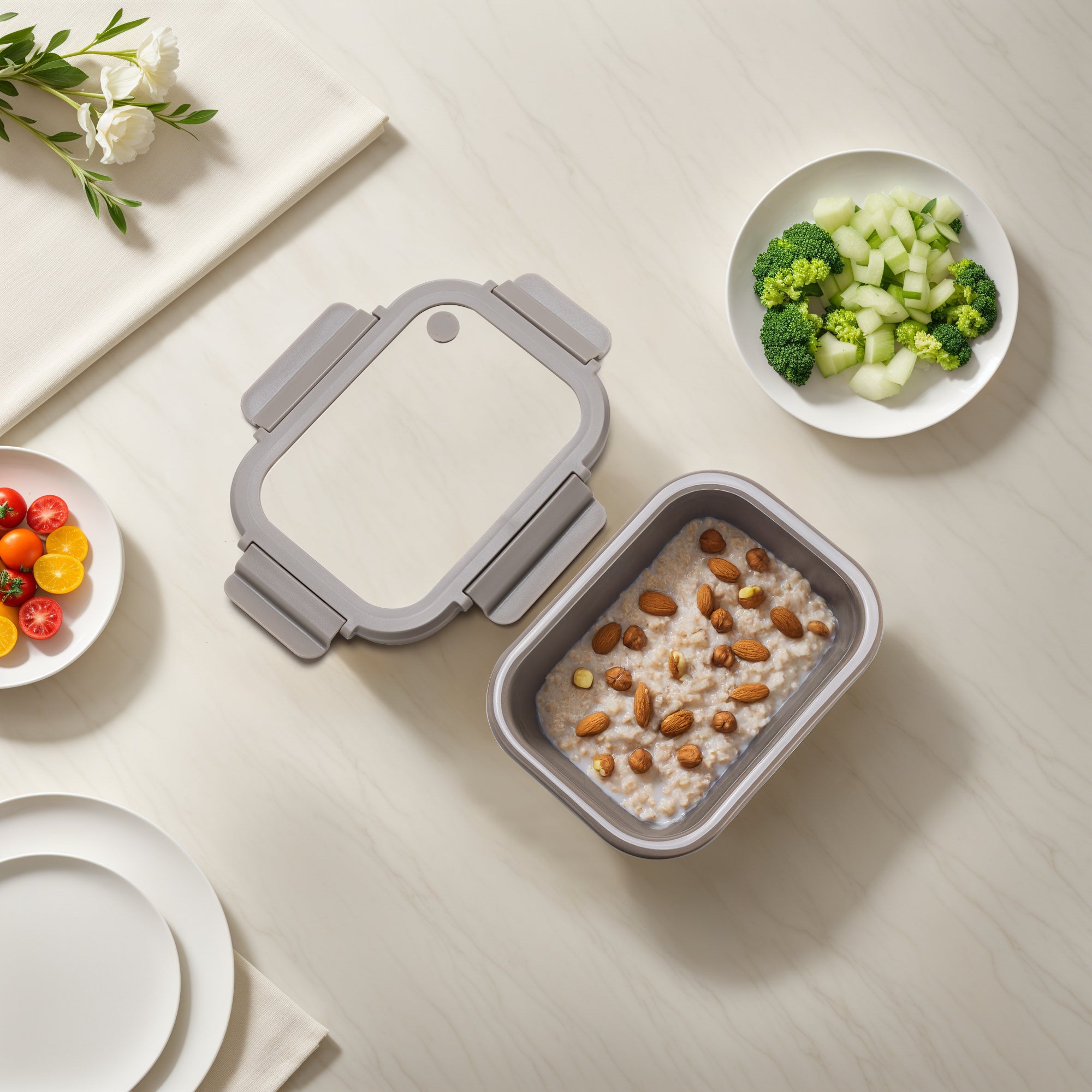 Stoneware Container - Mineral Gray