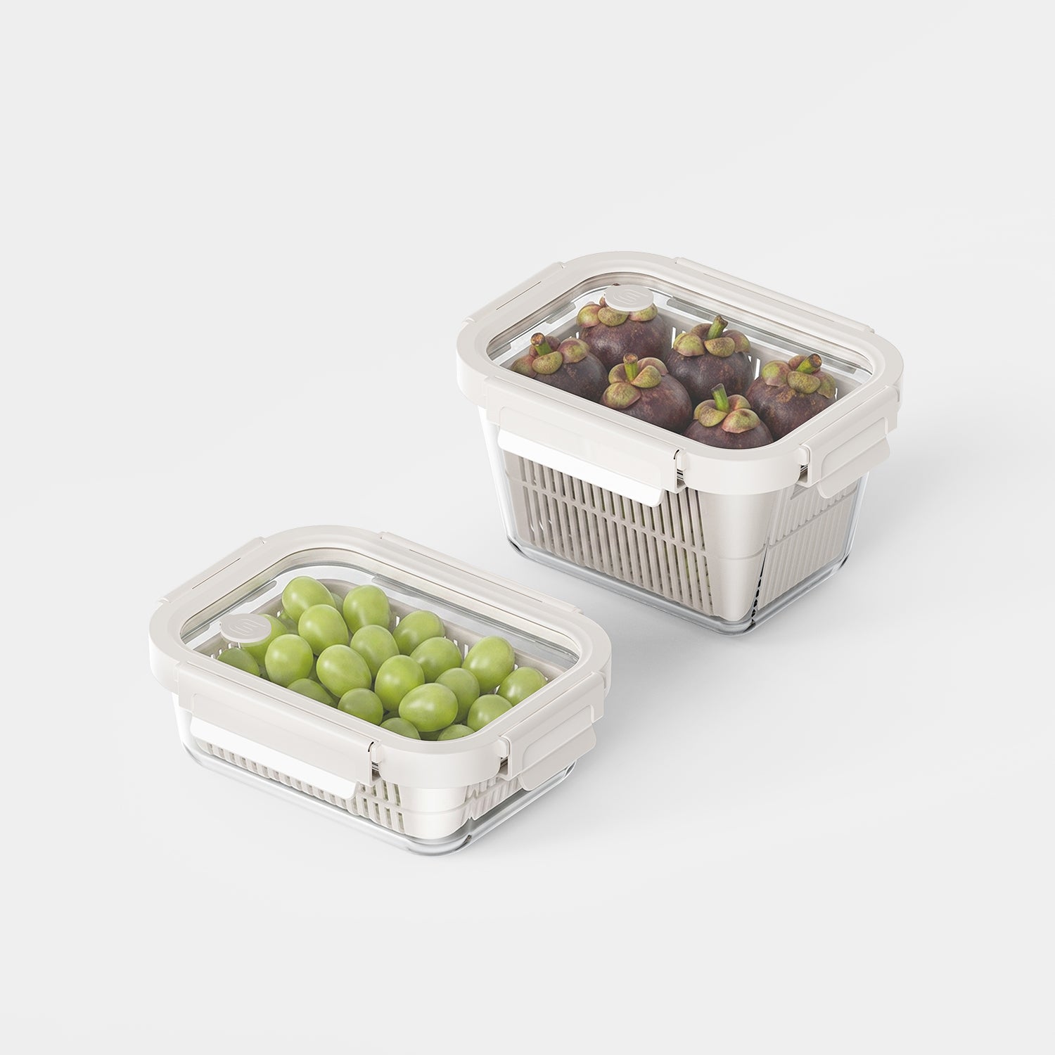 Colander Container Set with Glass Lids