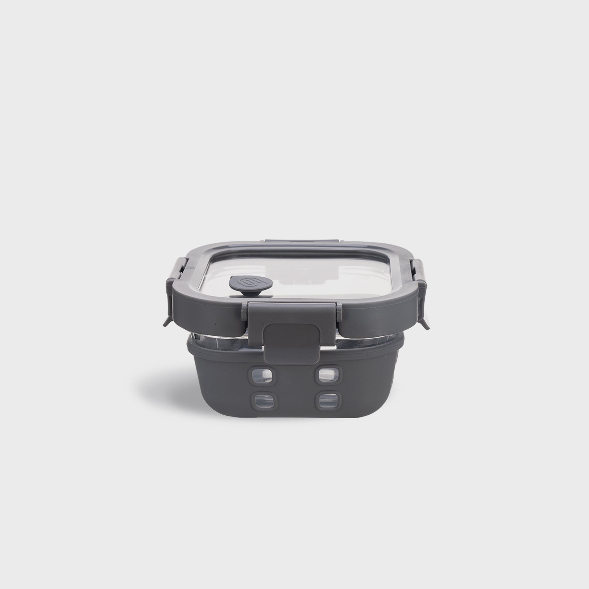 Square Glass Food Container with Silicone Cover