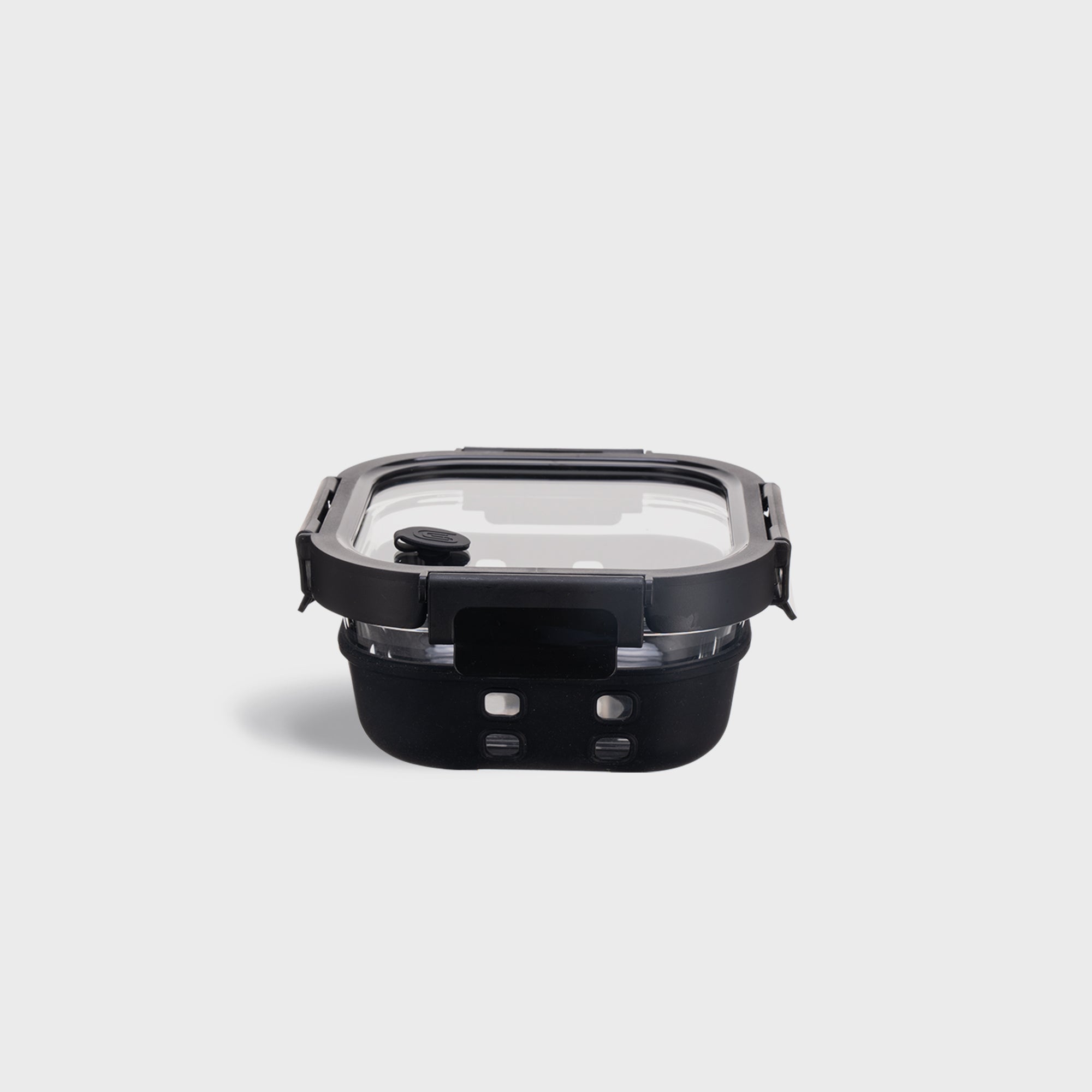 Square Glass Food Container with Silicone Cover