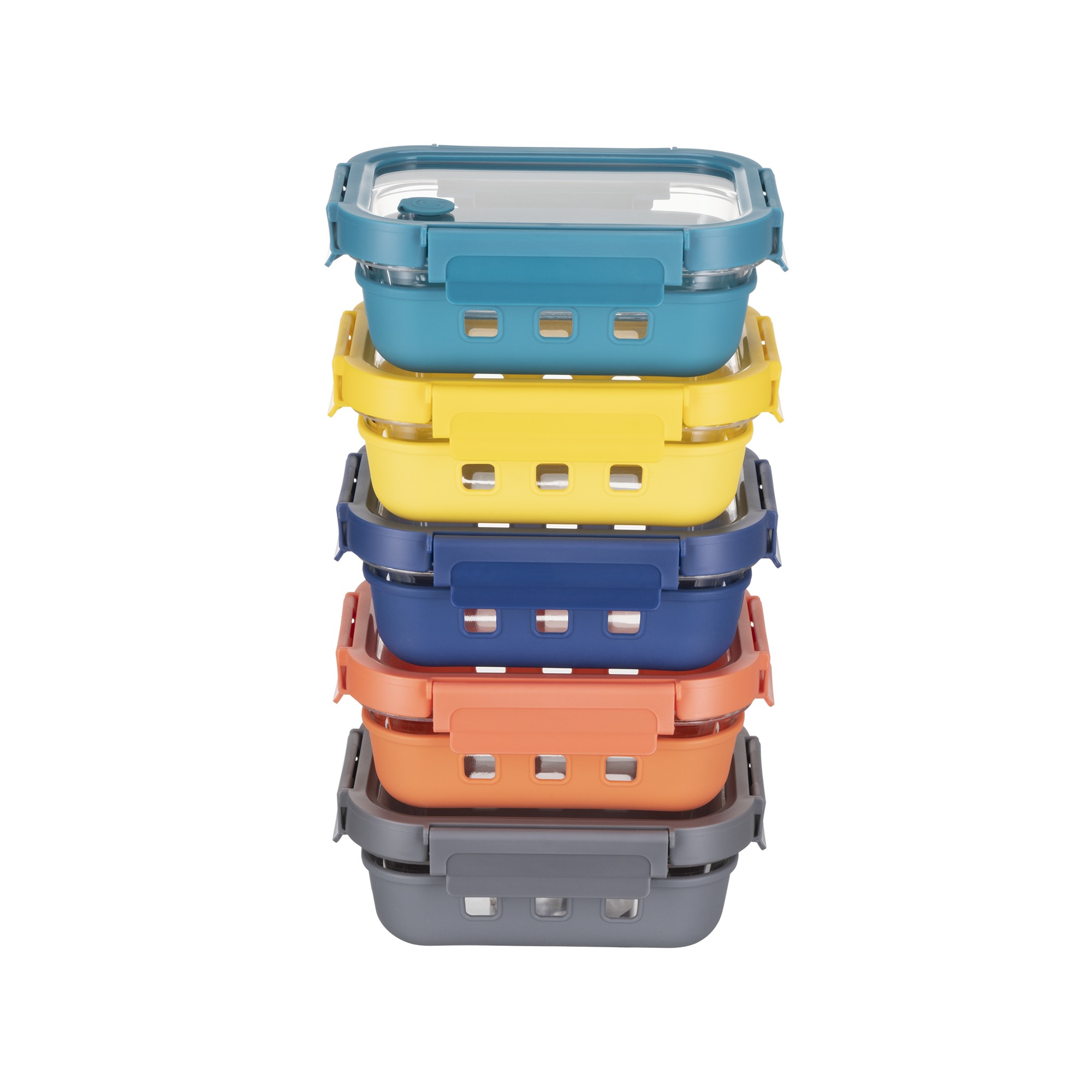 Multicolor Glass Storage Set