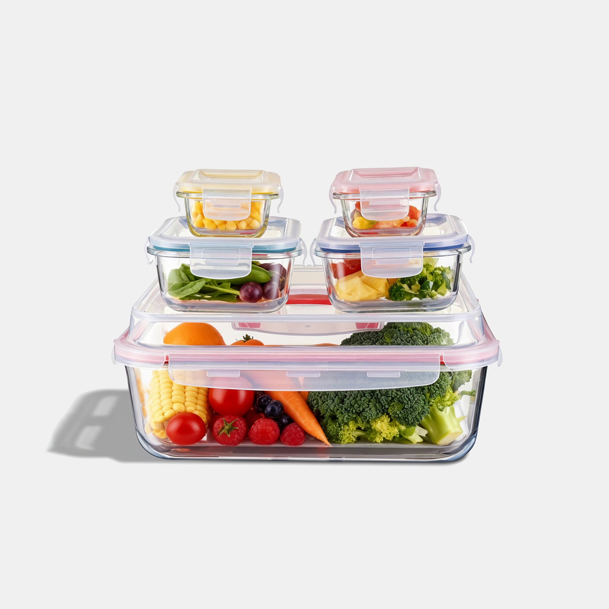 Glass Bake & Carry Dish Set with Leak‑Proof Lid and Storage Containers