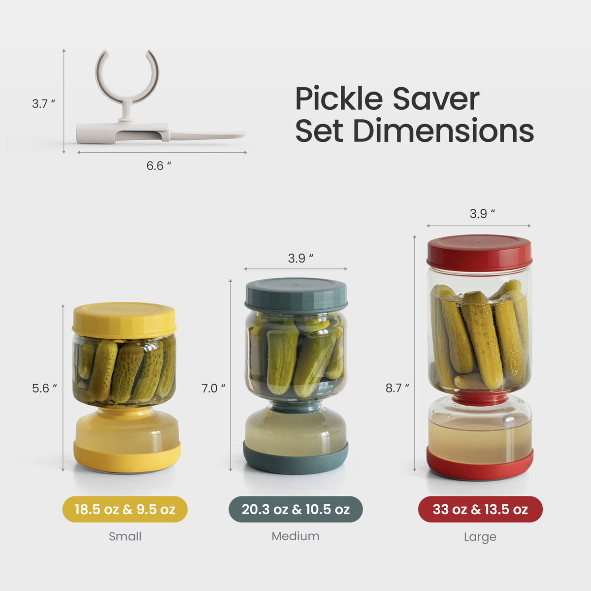 Glass Flip-Over Pickle Jar Set