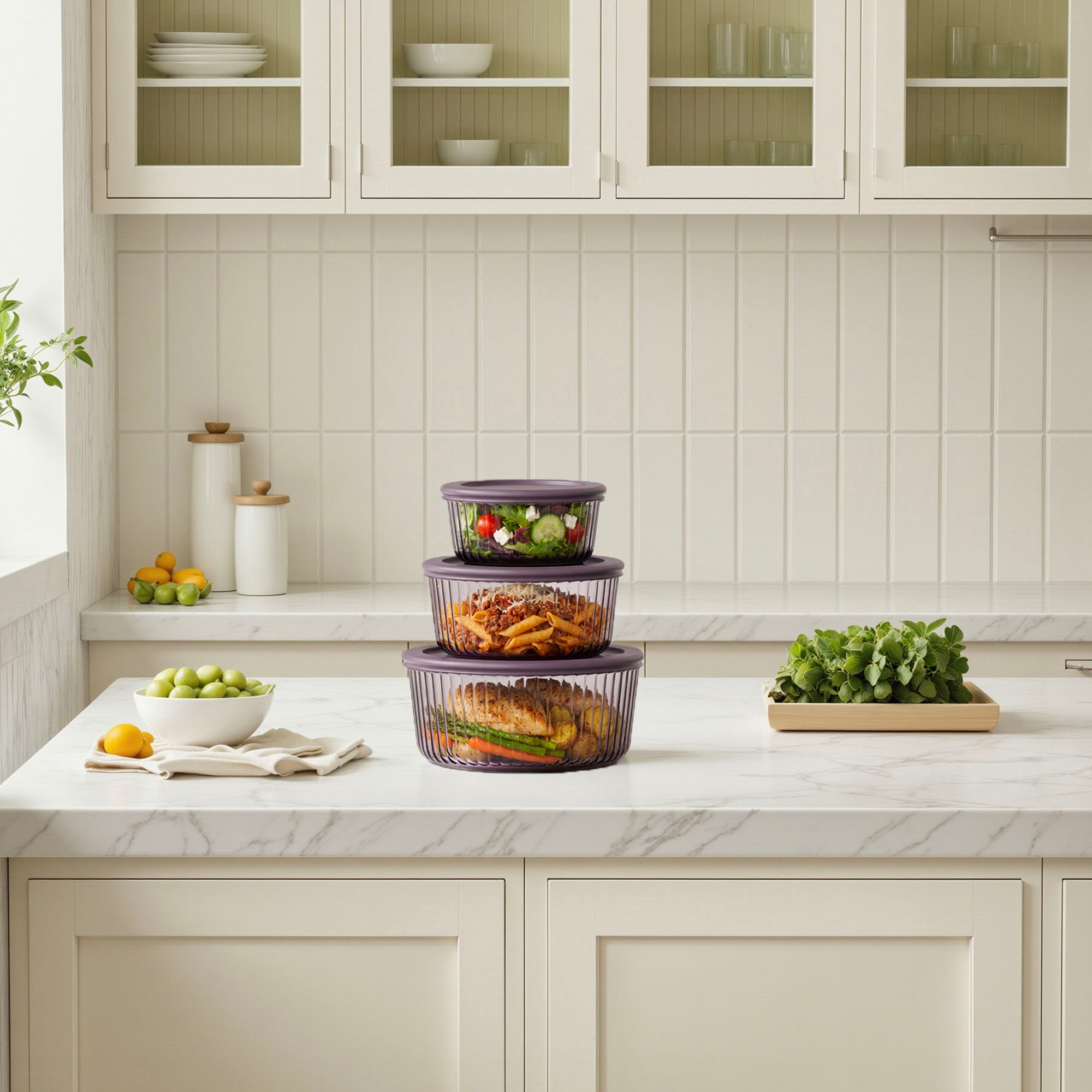 Tinted Round Container Set