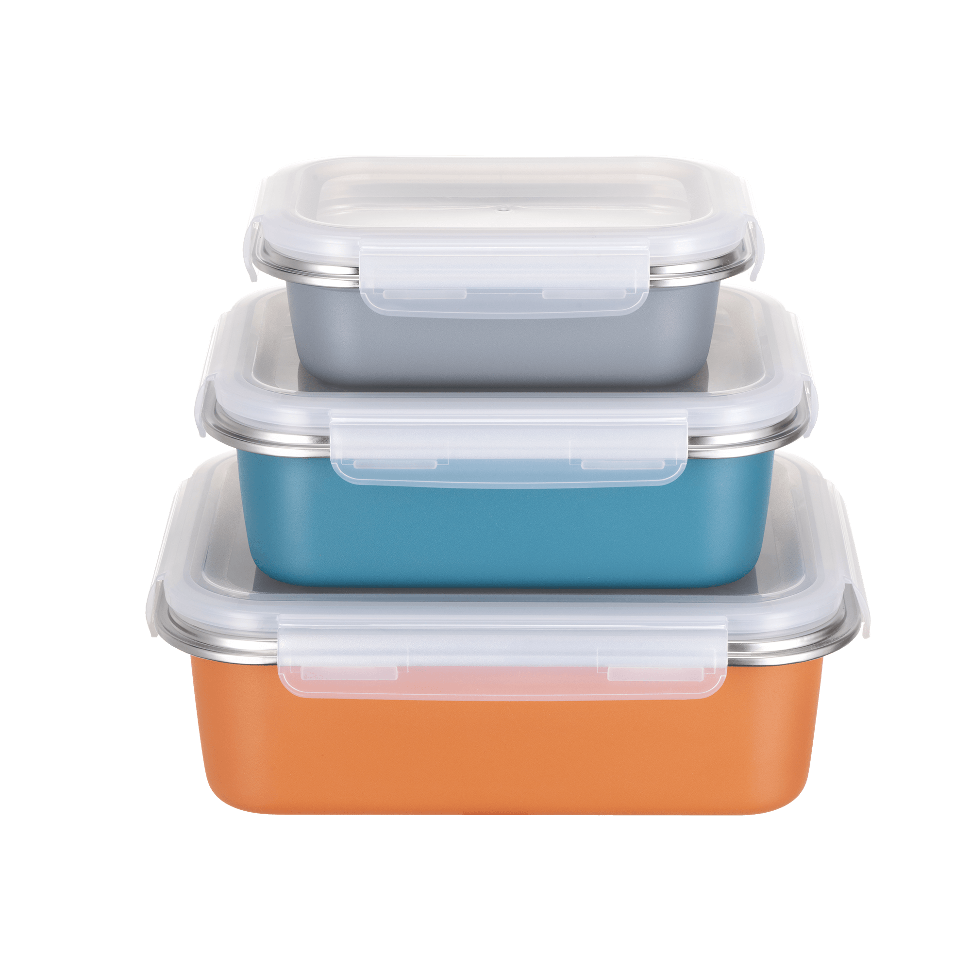 GC GENICOOK Stainless steel food storage containers leak proof & airtight  lids for Kitchen,stainless steel bowl,meal prep lunch box,freezer and