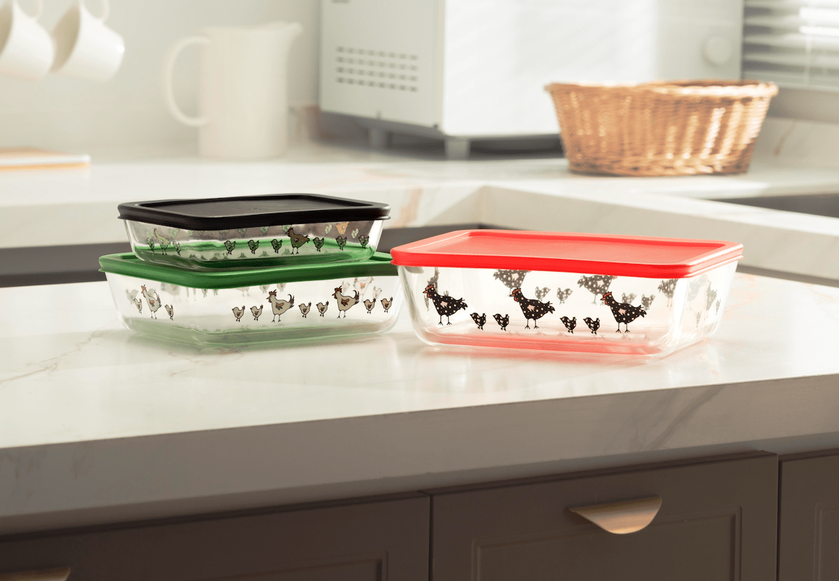 Rectangular Borosilicate Glass Nesting Container Set With Snap-On Lids (3 Container Set) - GenicookGenicook