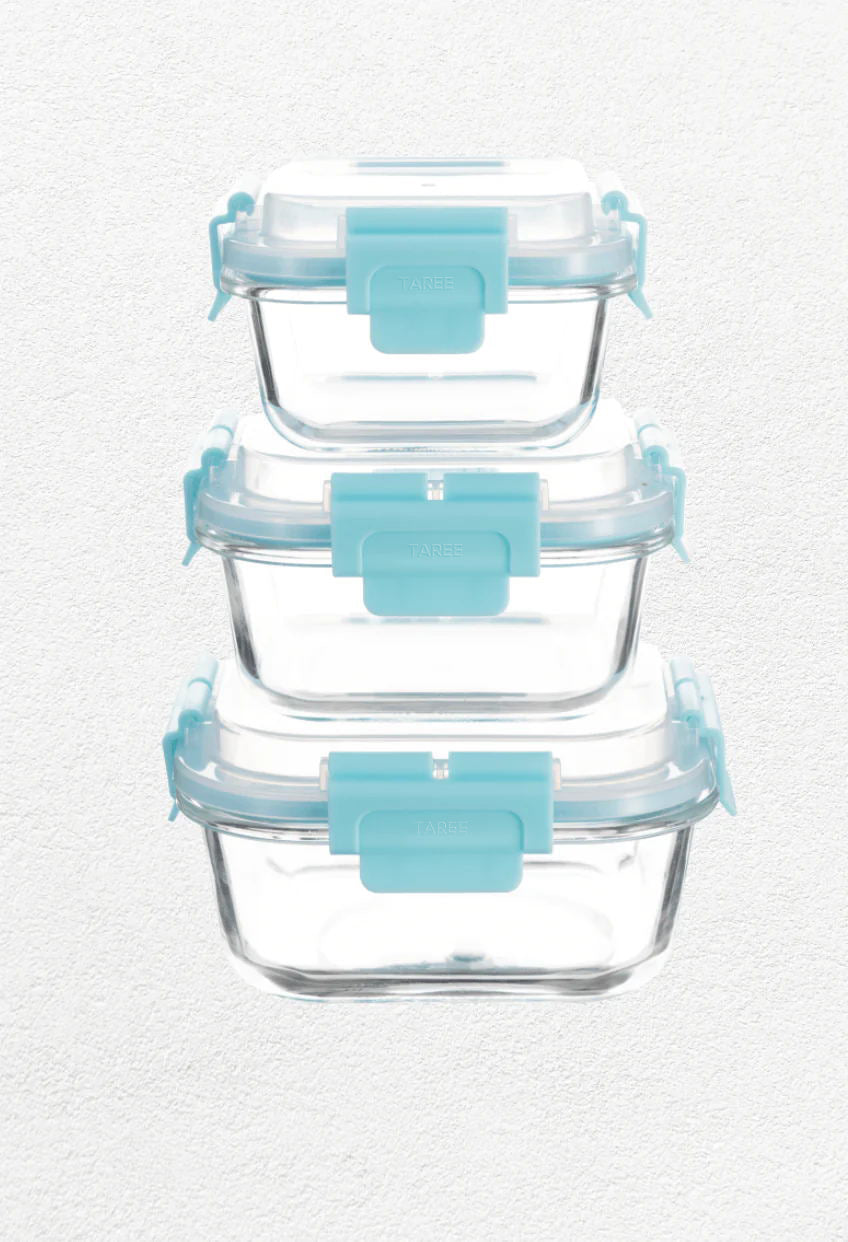 TAREE™ HI-TOP Lids With Pro Grade Removable Lockdown Levers (Square 3 container set) - GenicookGenicook
