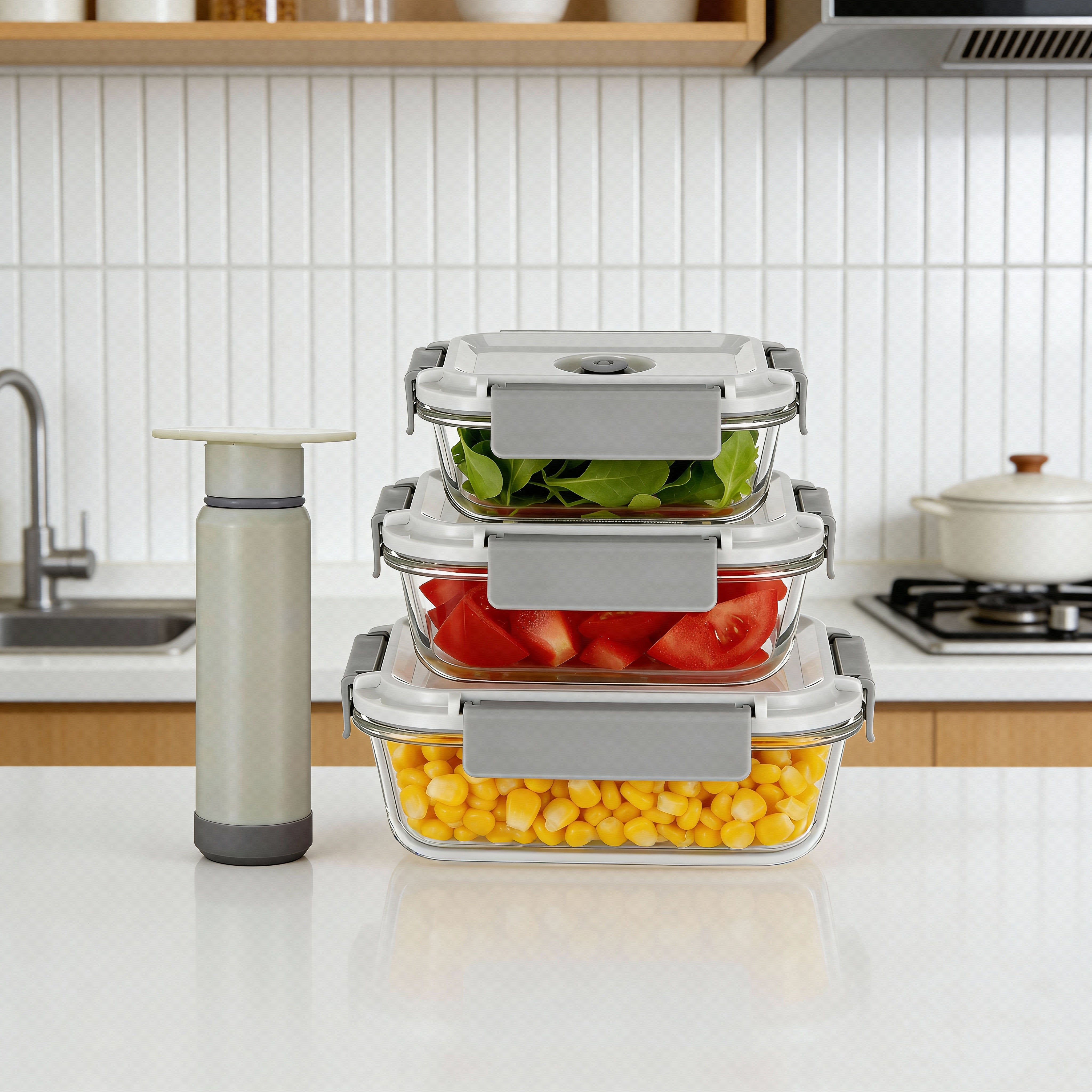 Vacuum Sealable Glass Container Set