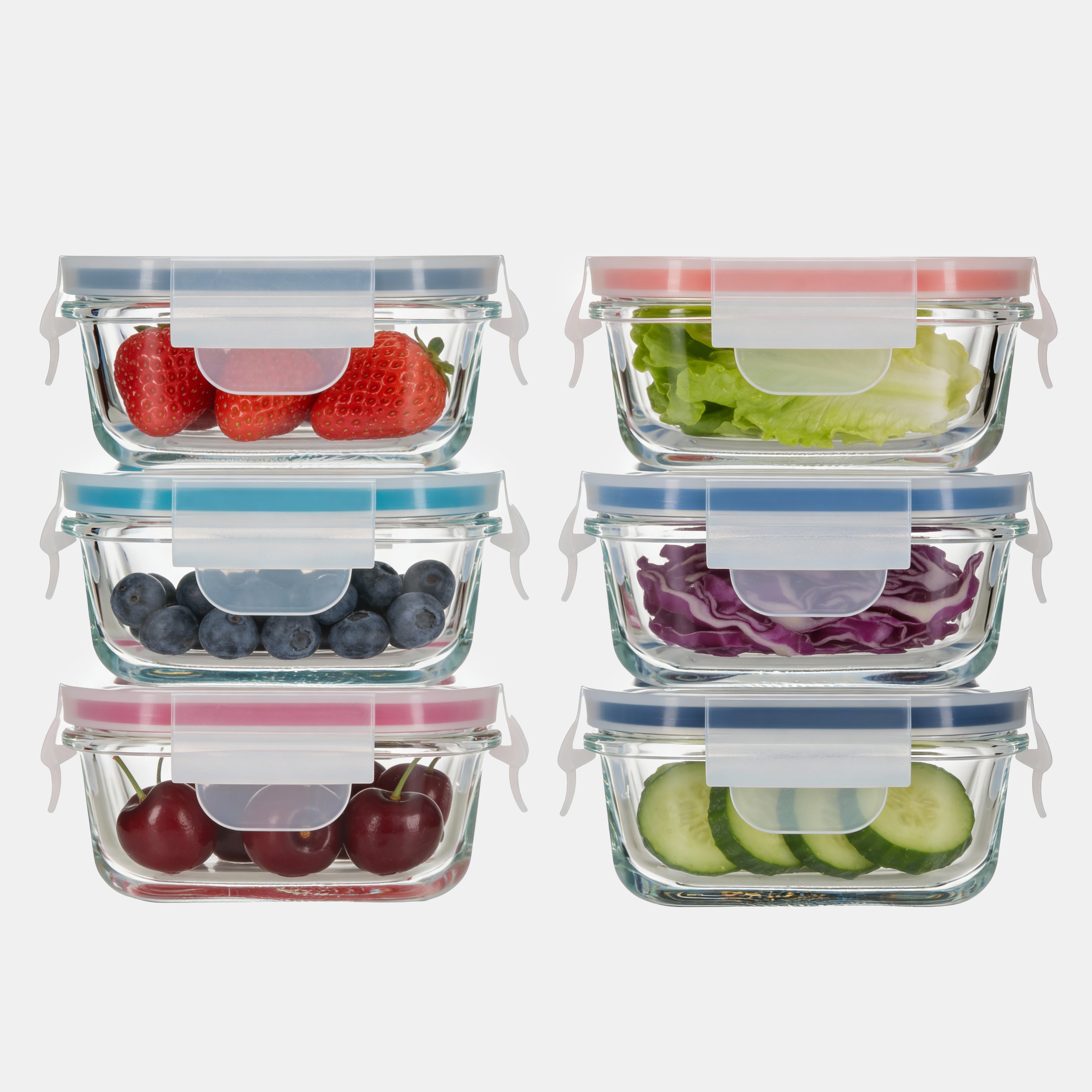 Rectangular Mini Glass Container Set