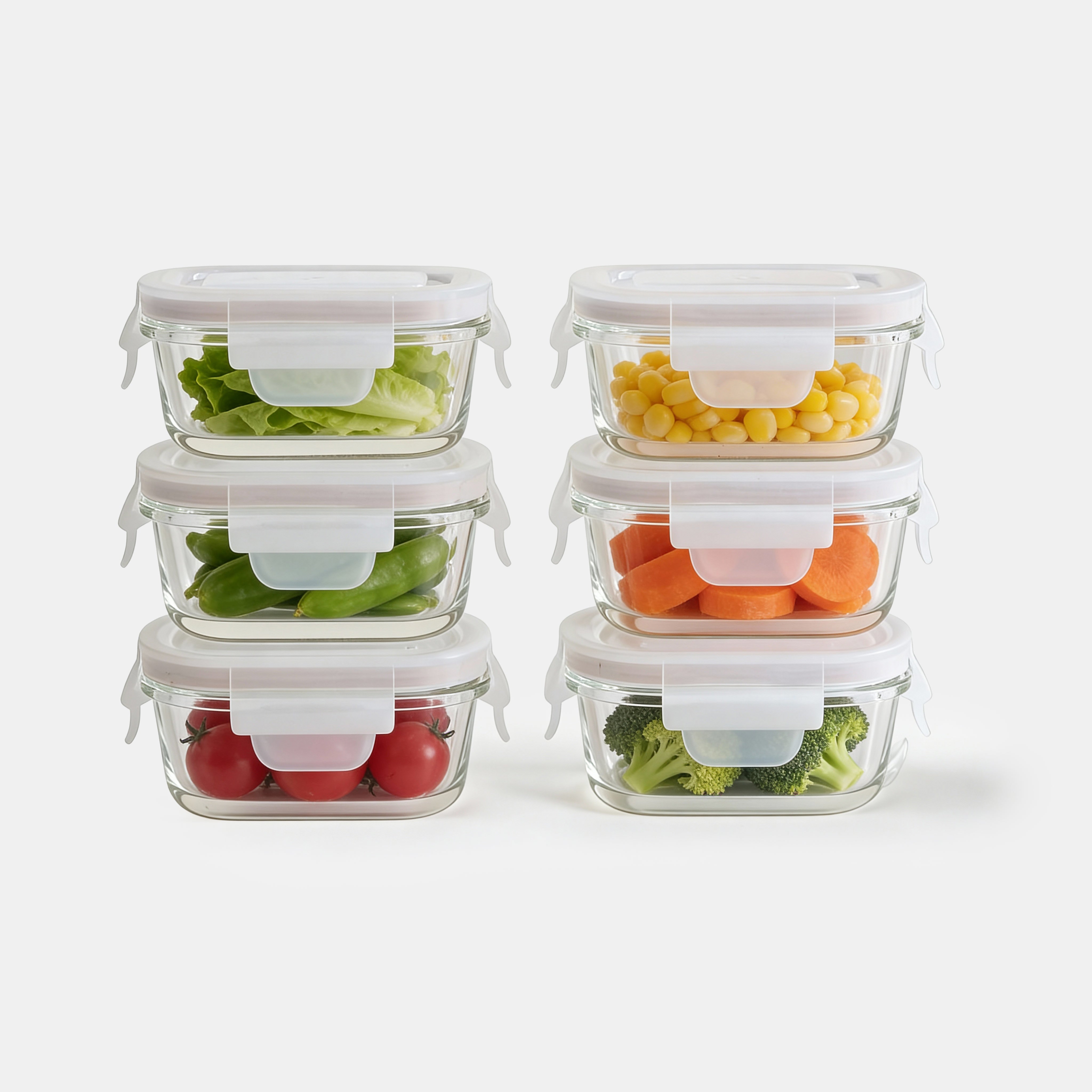 Rectangular Mini Glass Container Set