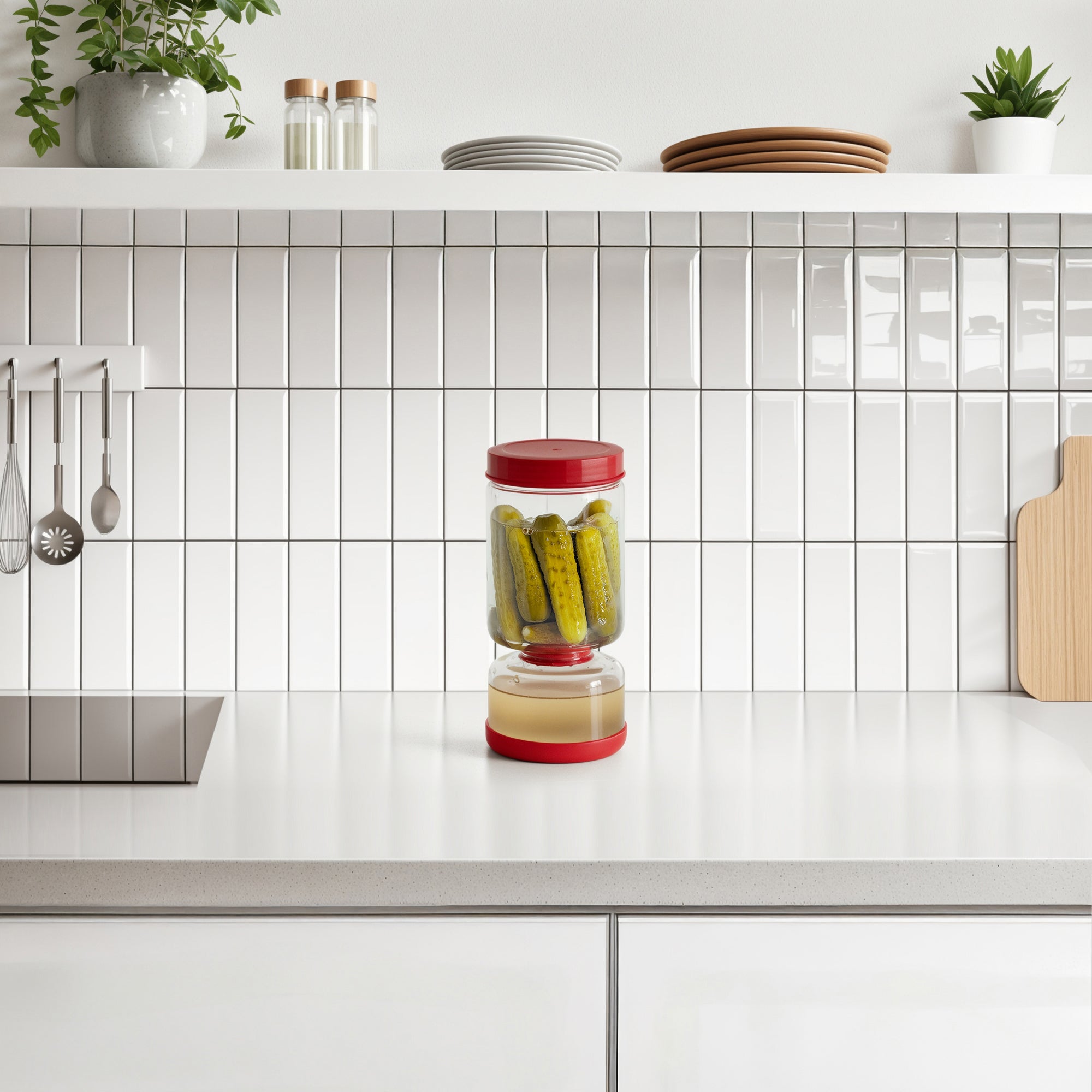 Glass Flip-Over Pickle Jar (5.8 Cups)