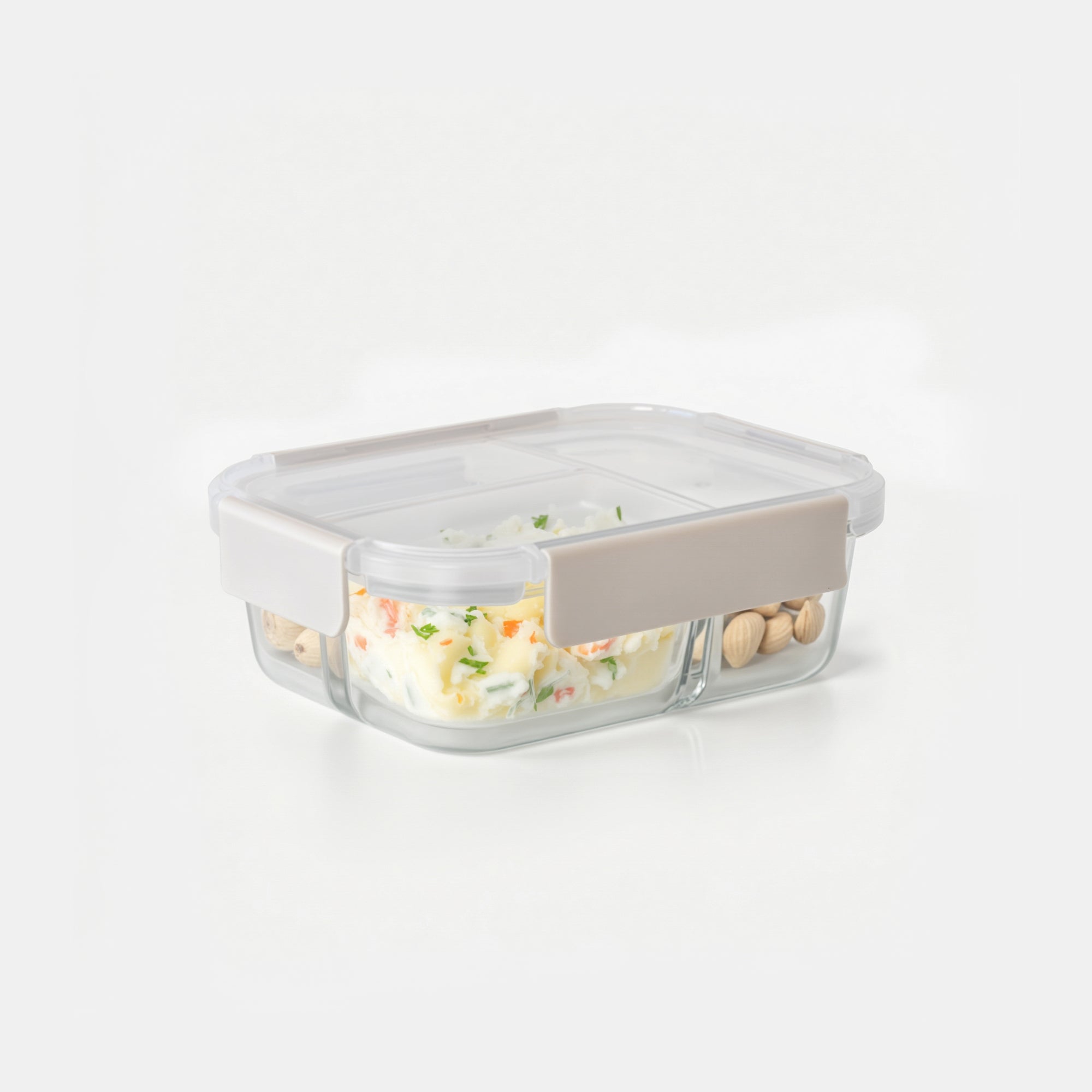 3 Divided Glass Bento Box