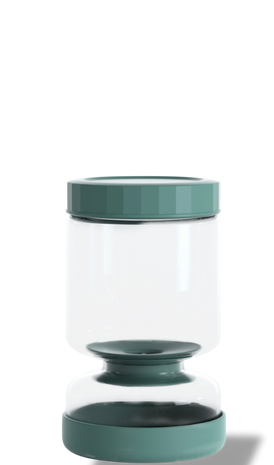 Genicook Dual-Part Glass Pickle Jar: The Flip-Over, Mess-Free Serving, Hand Blown Glass, Food Preserver