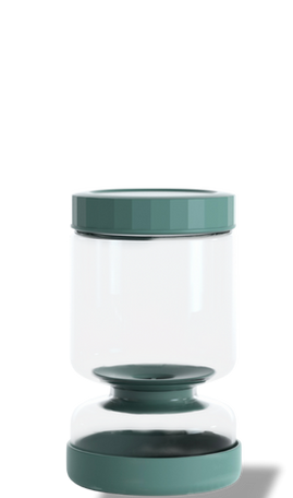 Genicook Dual-Part Glass Pickle Jar: The Flip-Over, Mess-Free Serving, Hand Blown Glass, Food Preserver