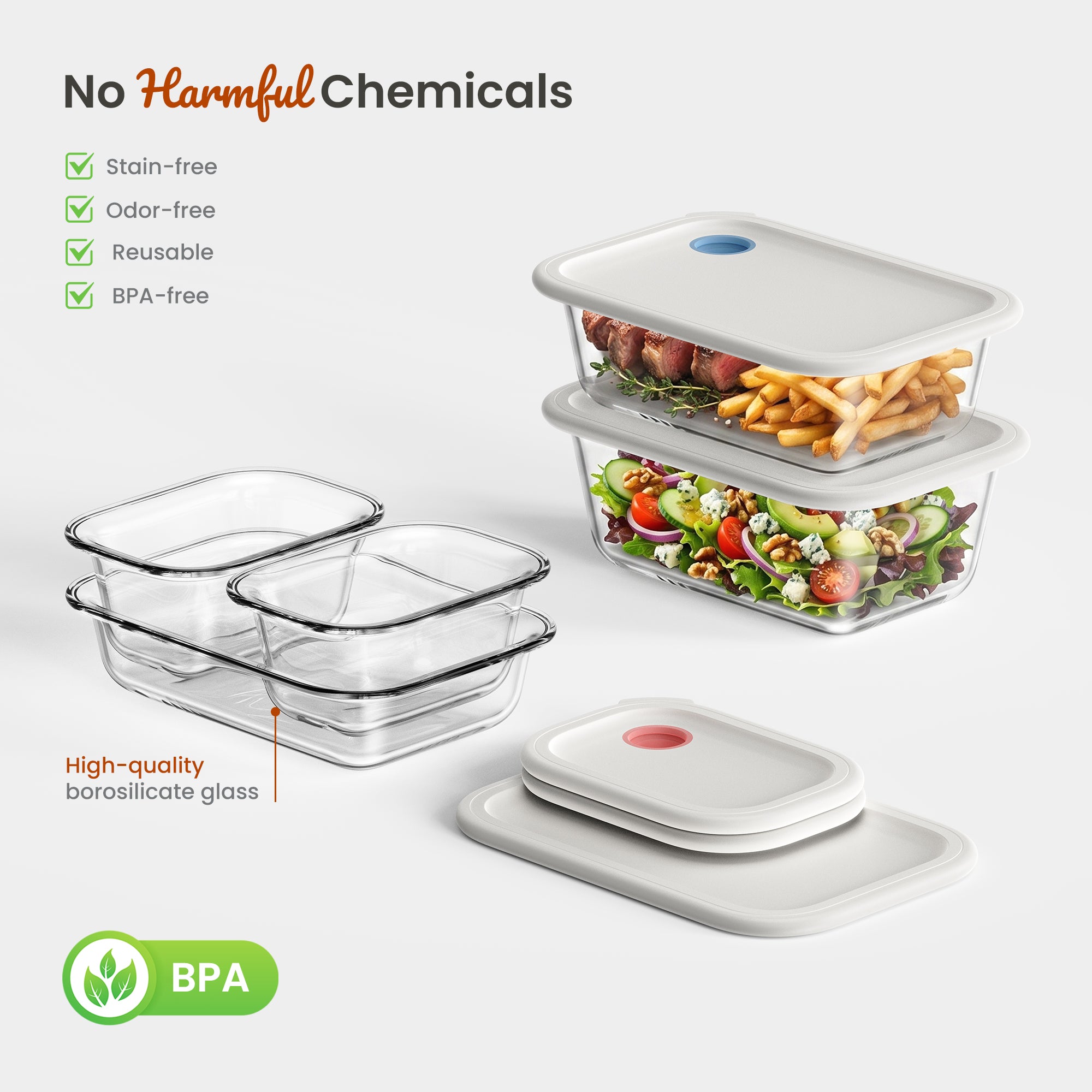 Click-it Storage Container Set – 8 Pack