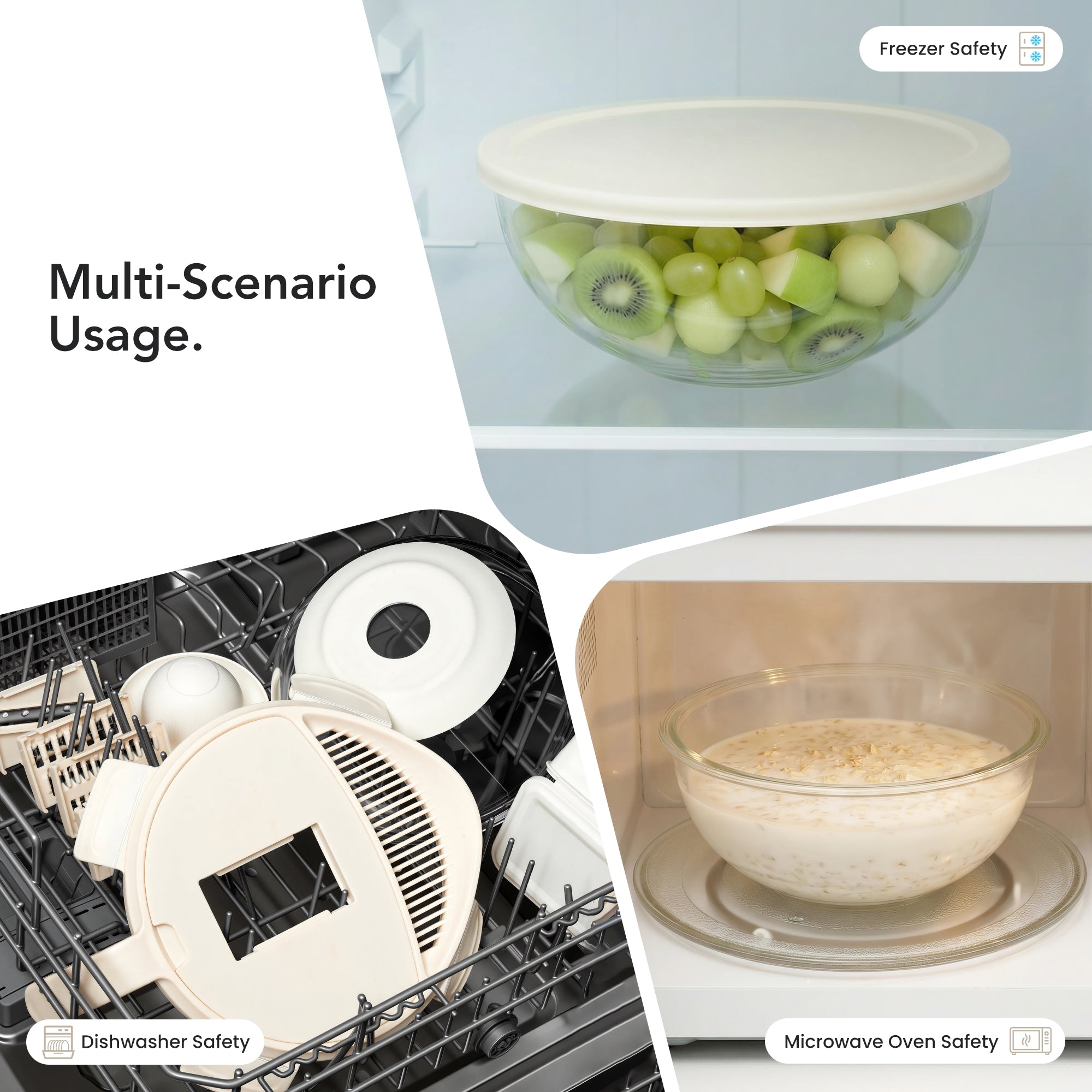 Multipurpose Glass Grater/Salad Bowl