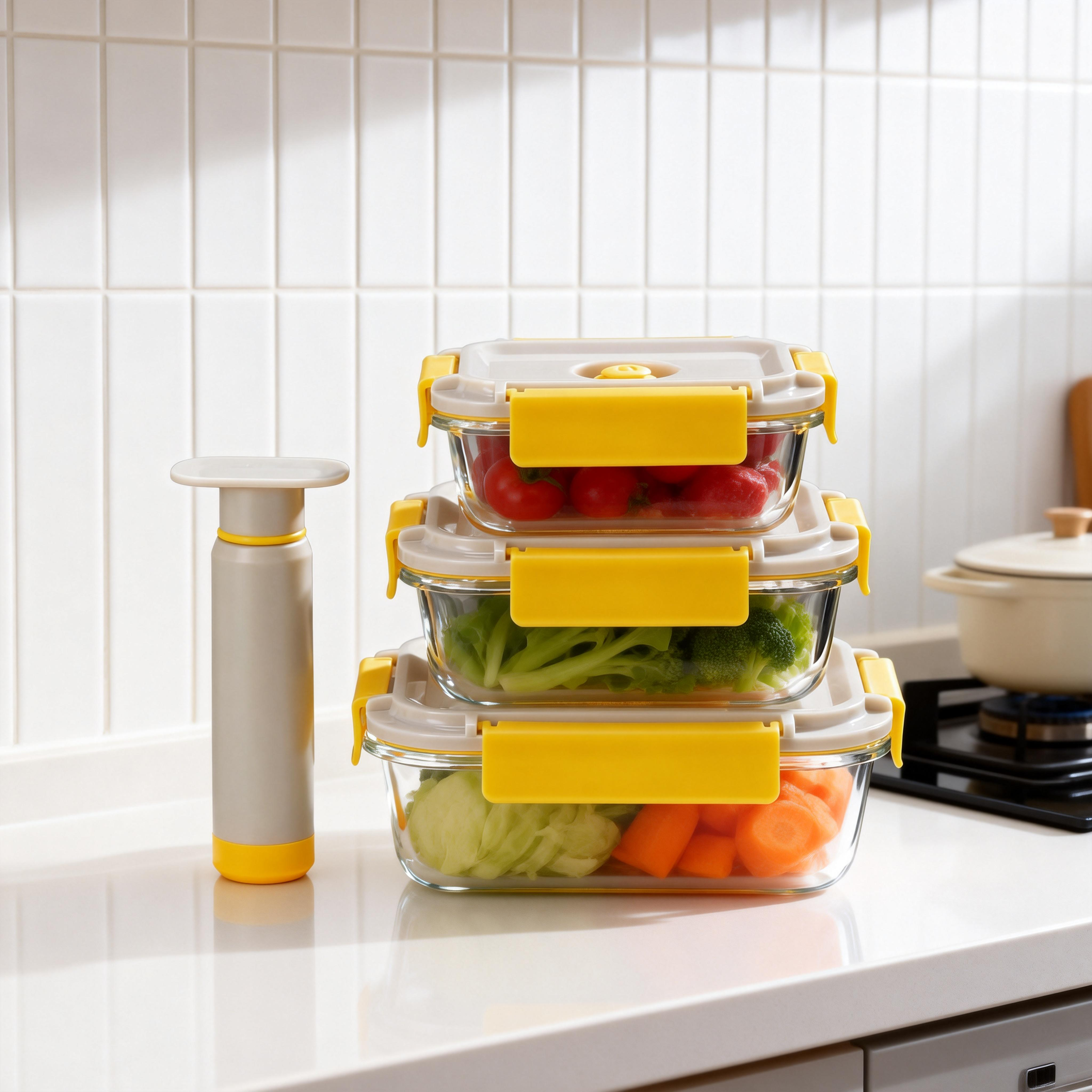 Vacuum Sealable Glass Container Set