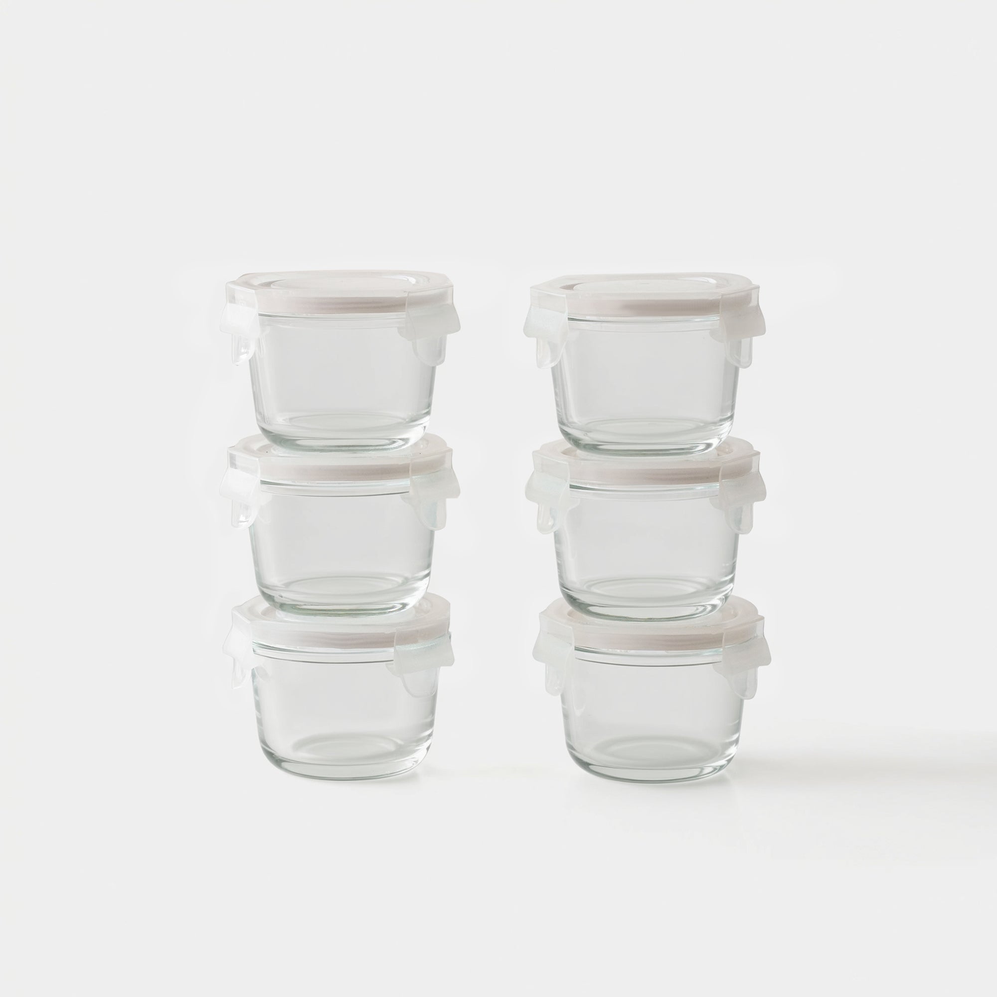 Round Mini Glass Container Set