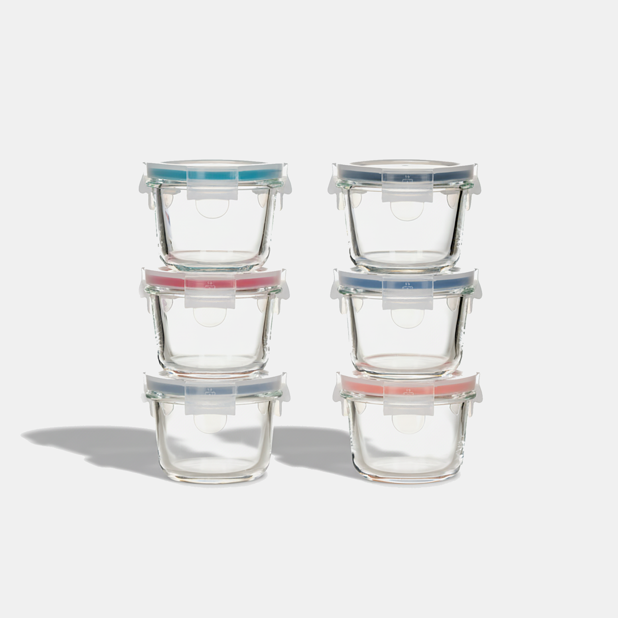 Round Mini Glass Container Set