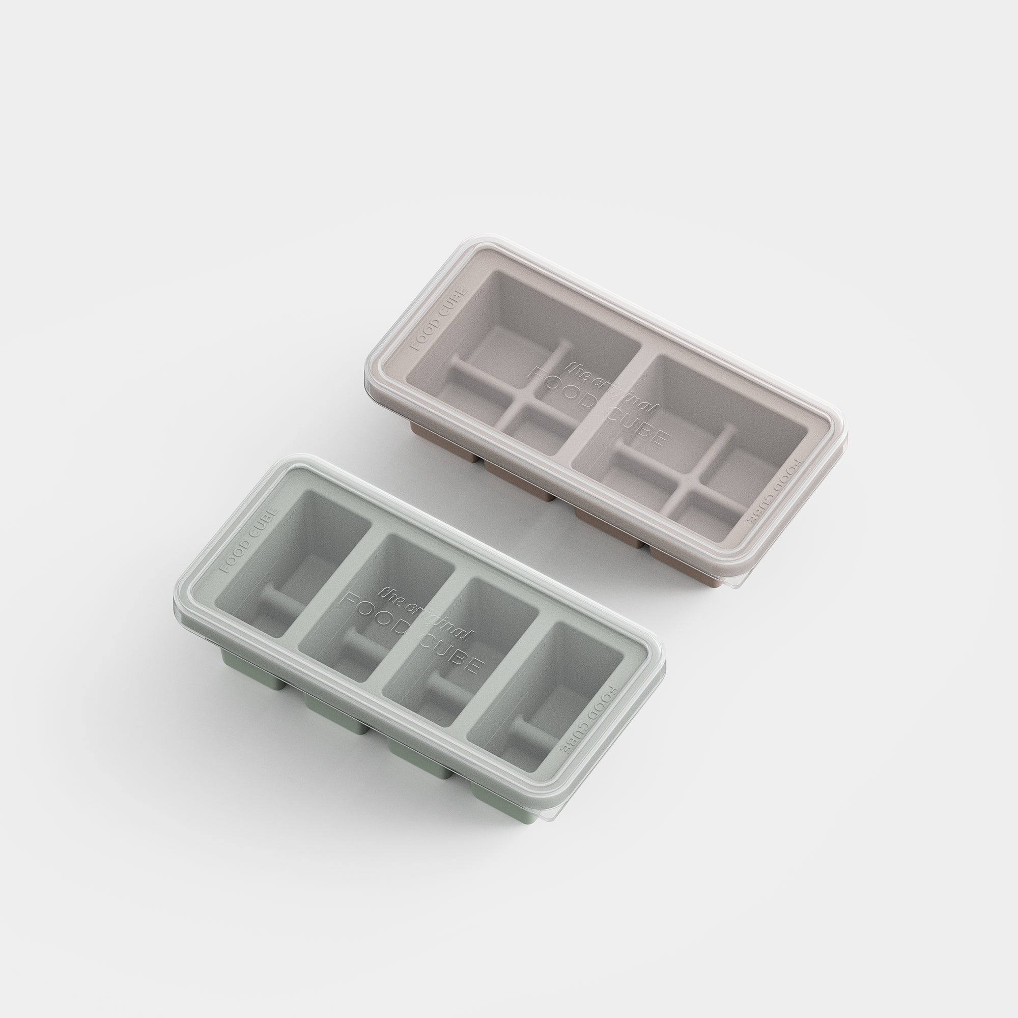 Silicone Food Cube Tray Set | 2-Piece Everyday Portion Set