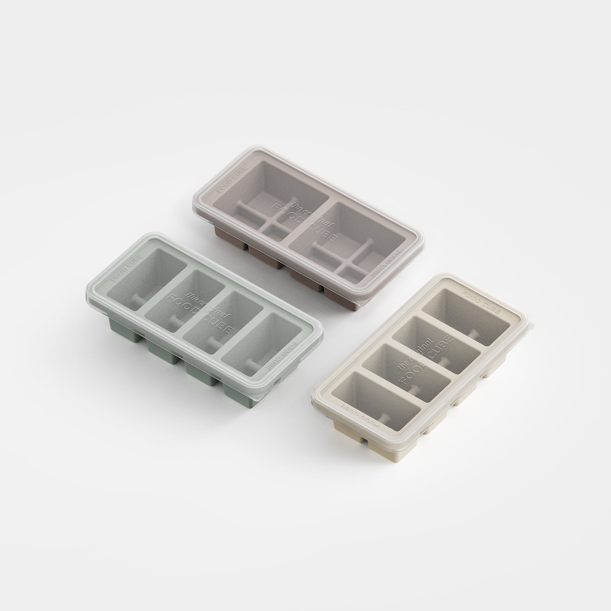 Silicone Food Cube Tray Set | 3-Piece Mixed Portion Set
