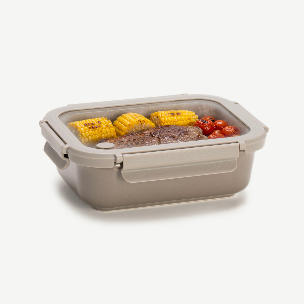 Stoneware Food Storage Container with Glass Lid, Heat‑Resistant & Airtight