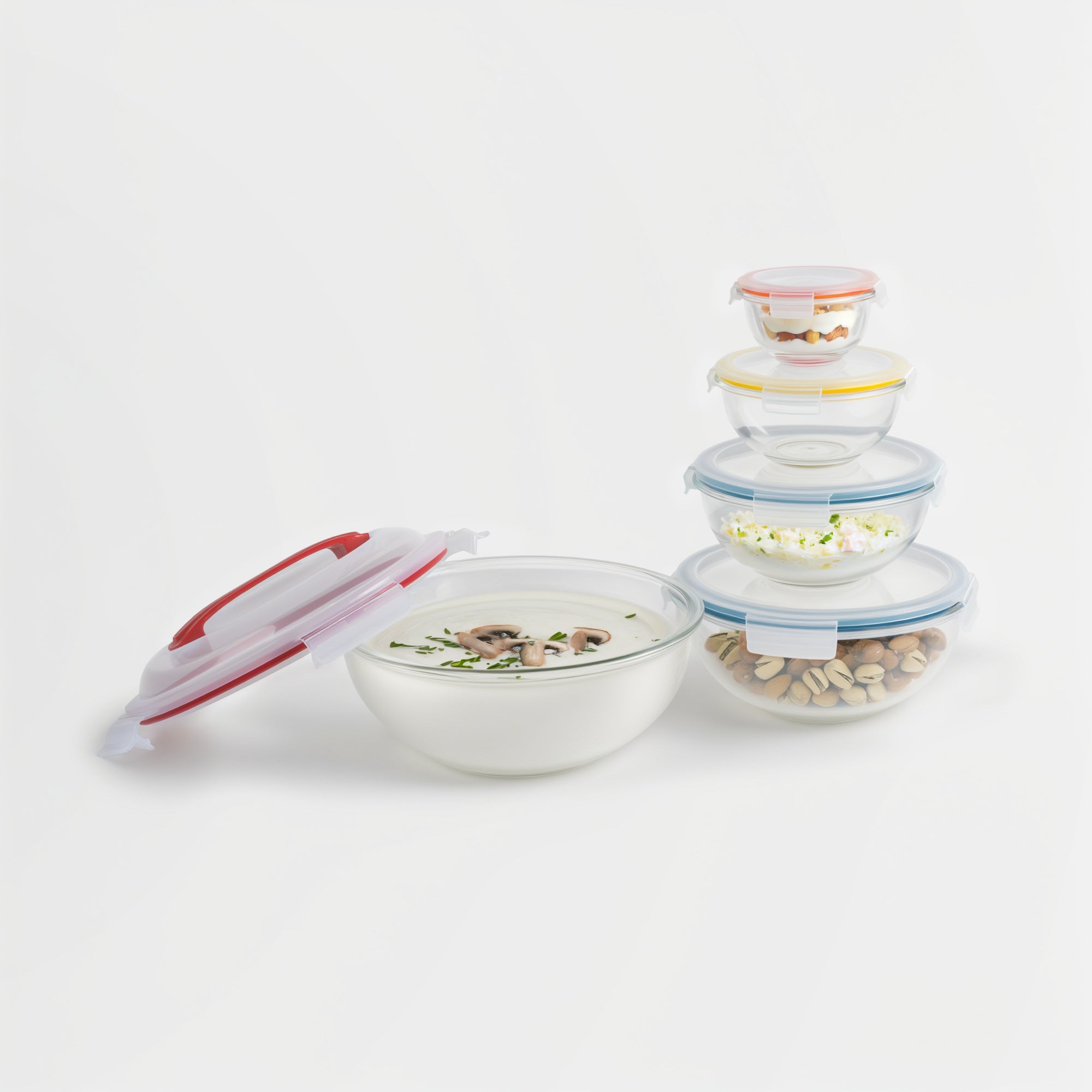 Mix & Store Glass Bowl Set with handles