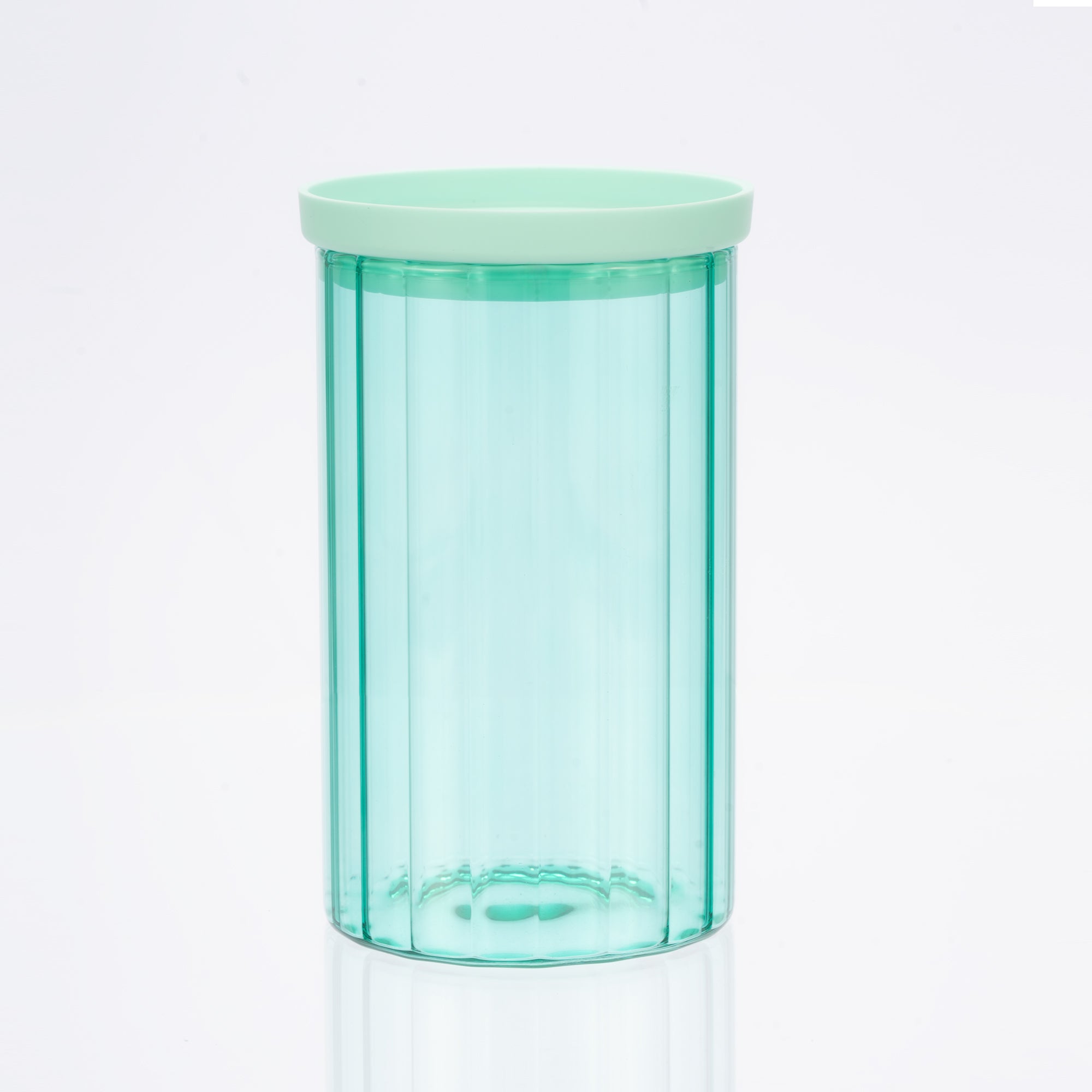 Glass Canister Set & Glass Lid - Diamond Blue