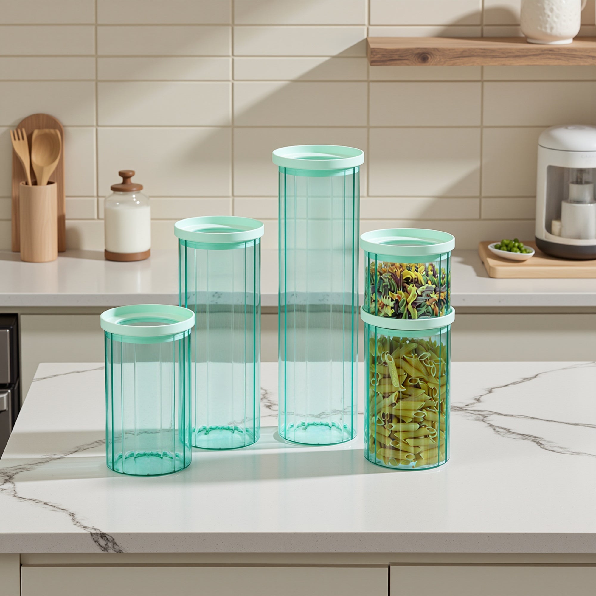 Glass Lid Glass Jar Set