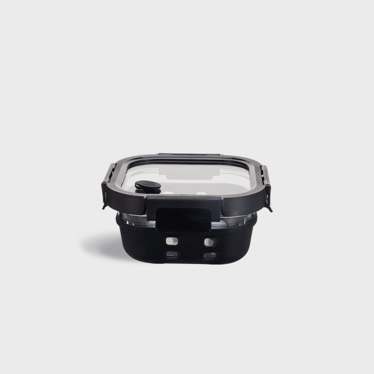 Square Glass Food Container with Silicone Cover
