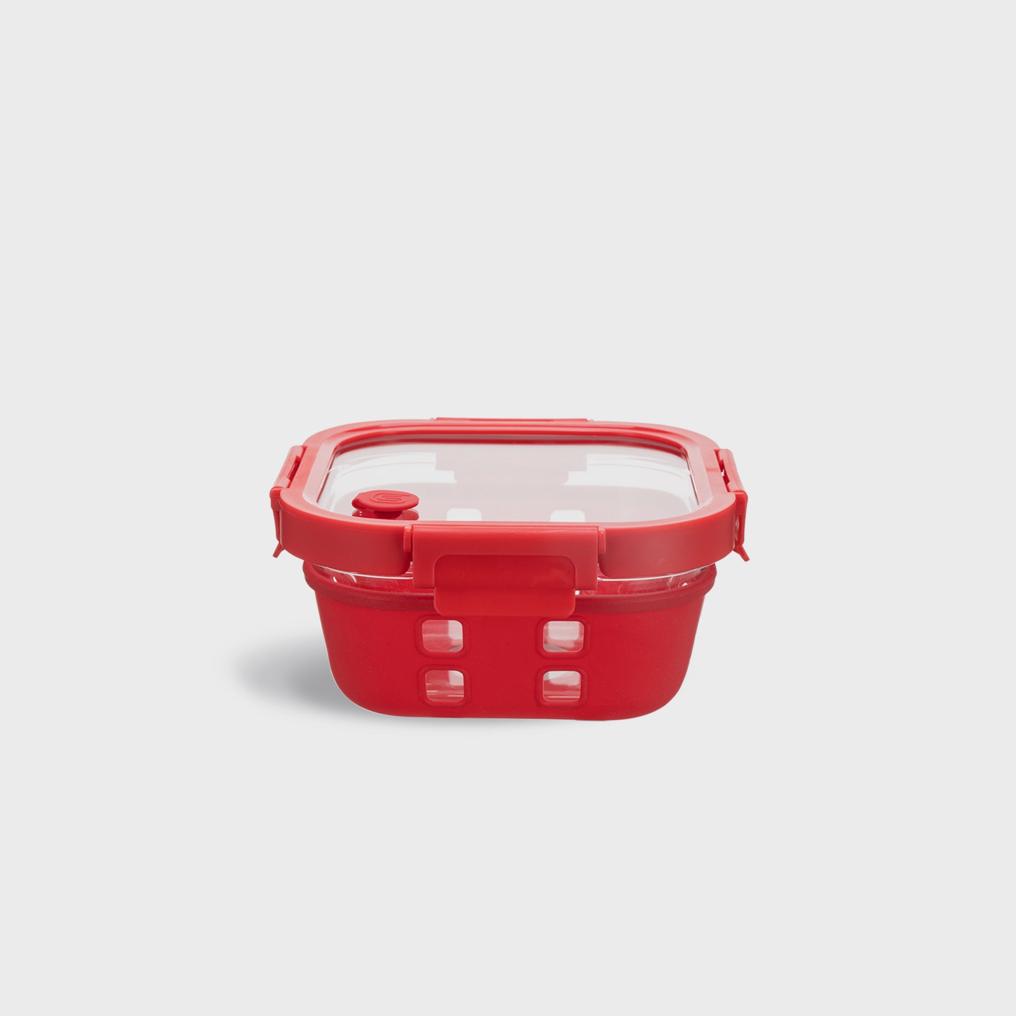 Square Glass Food Container with Silicone Cover