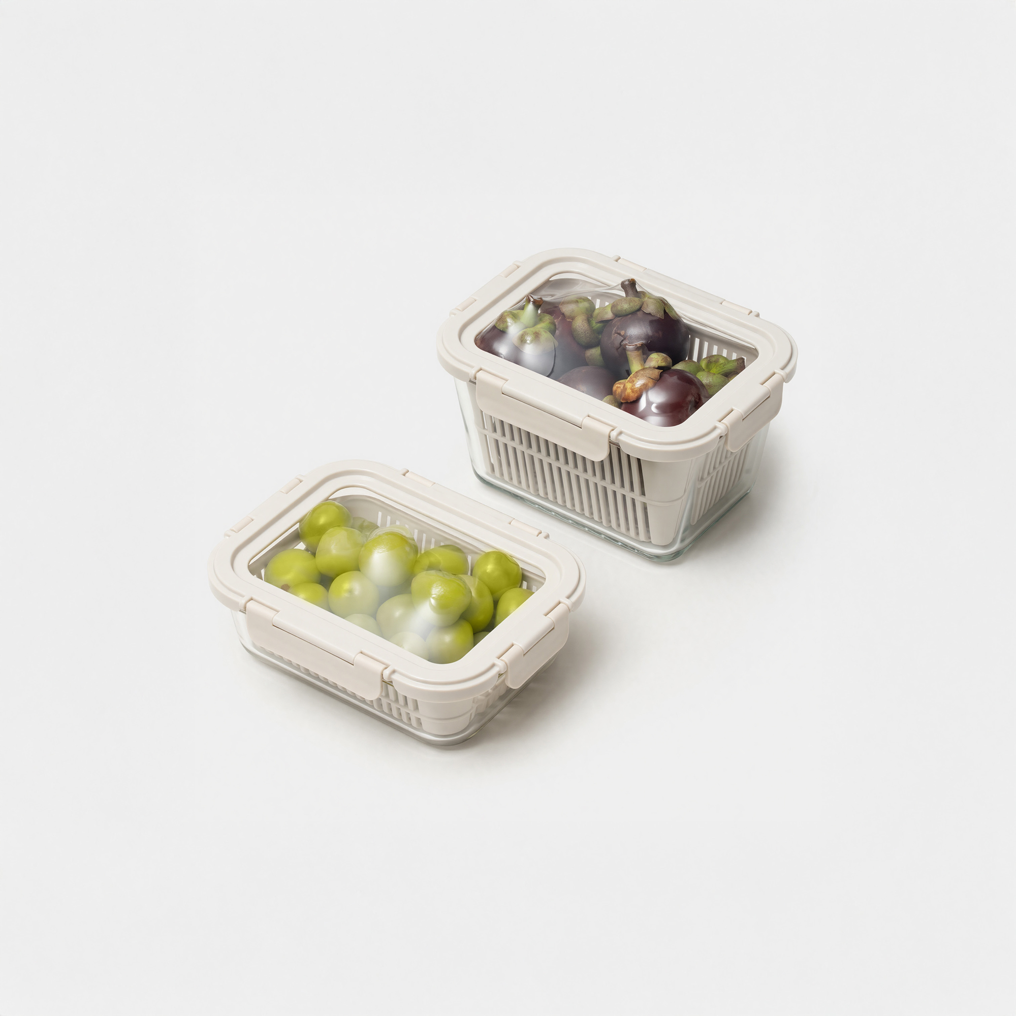 Colander Container Set with Removable Strainers, Leak‑Proof & Stackable