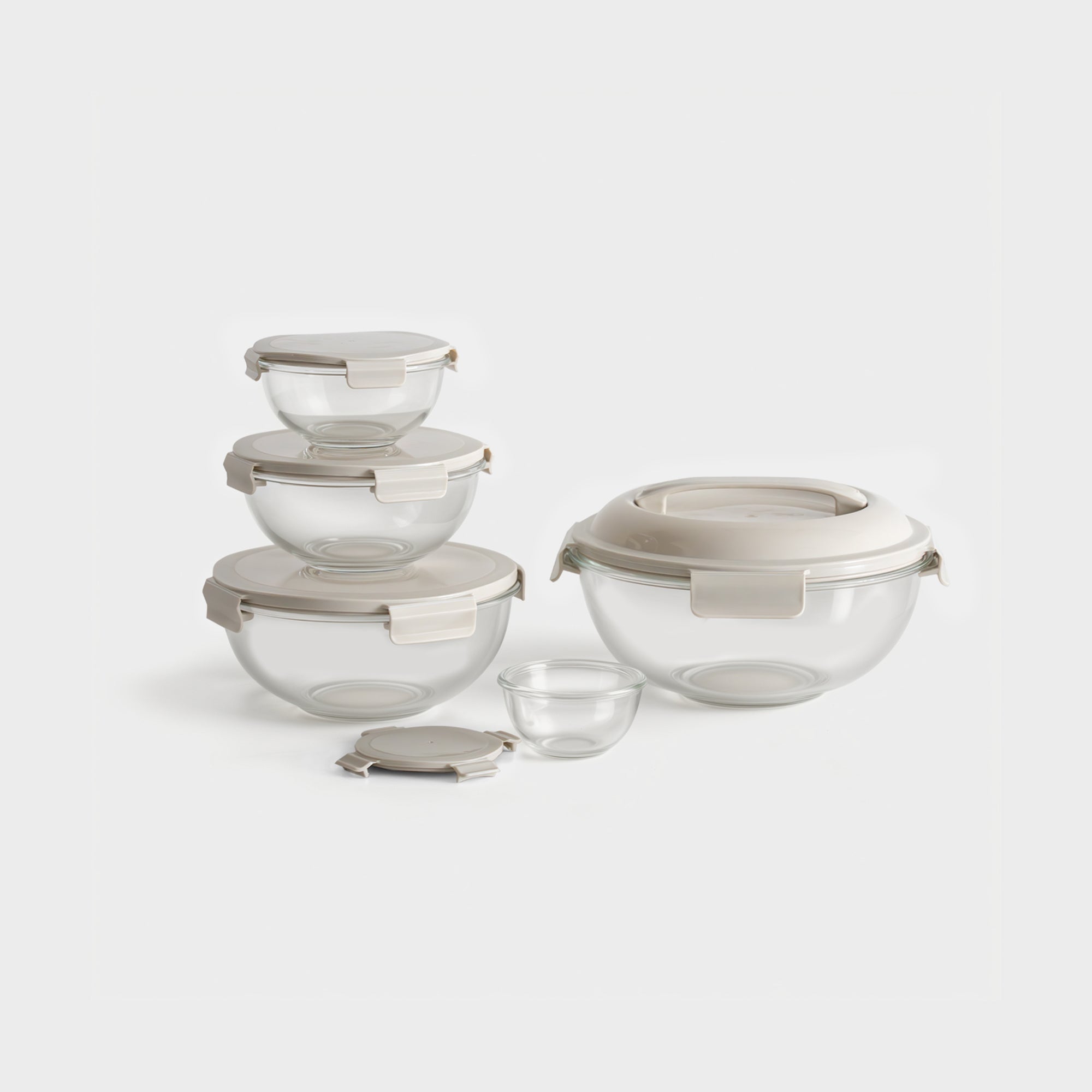 Mix & Store Glass Bowl Set with handles