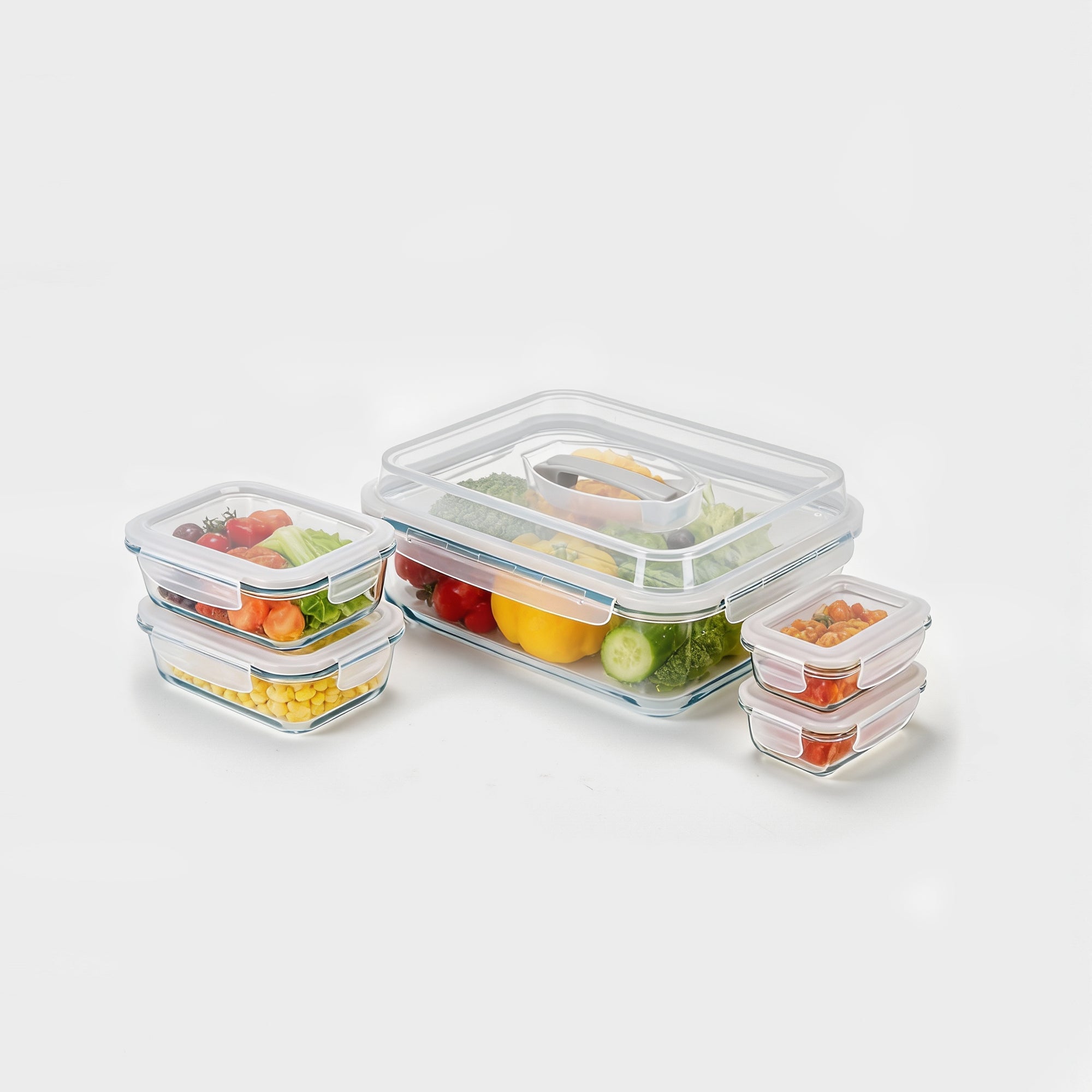 Glass Bake & Carry Dish Set with Leak‑Proof Lid and Storage Containers