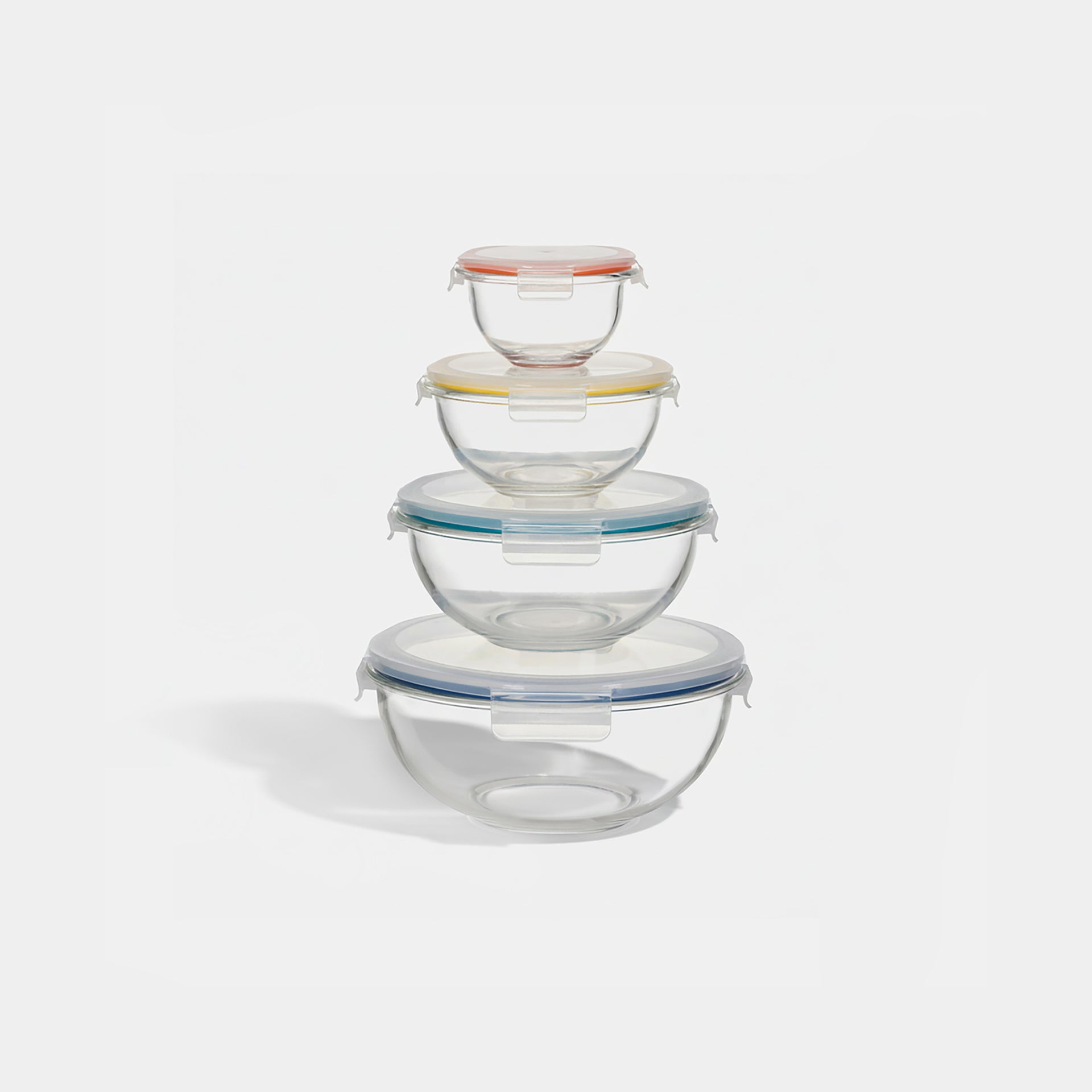 8-PC Mix & Store Serve Glass Bowl Set - Multicolor