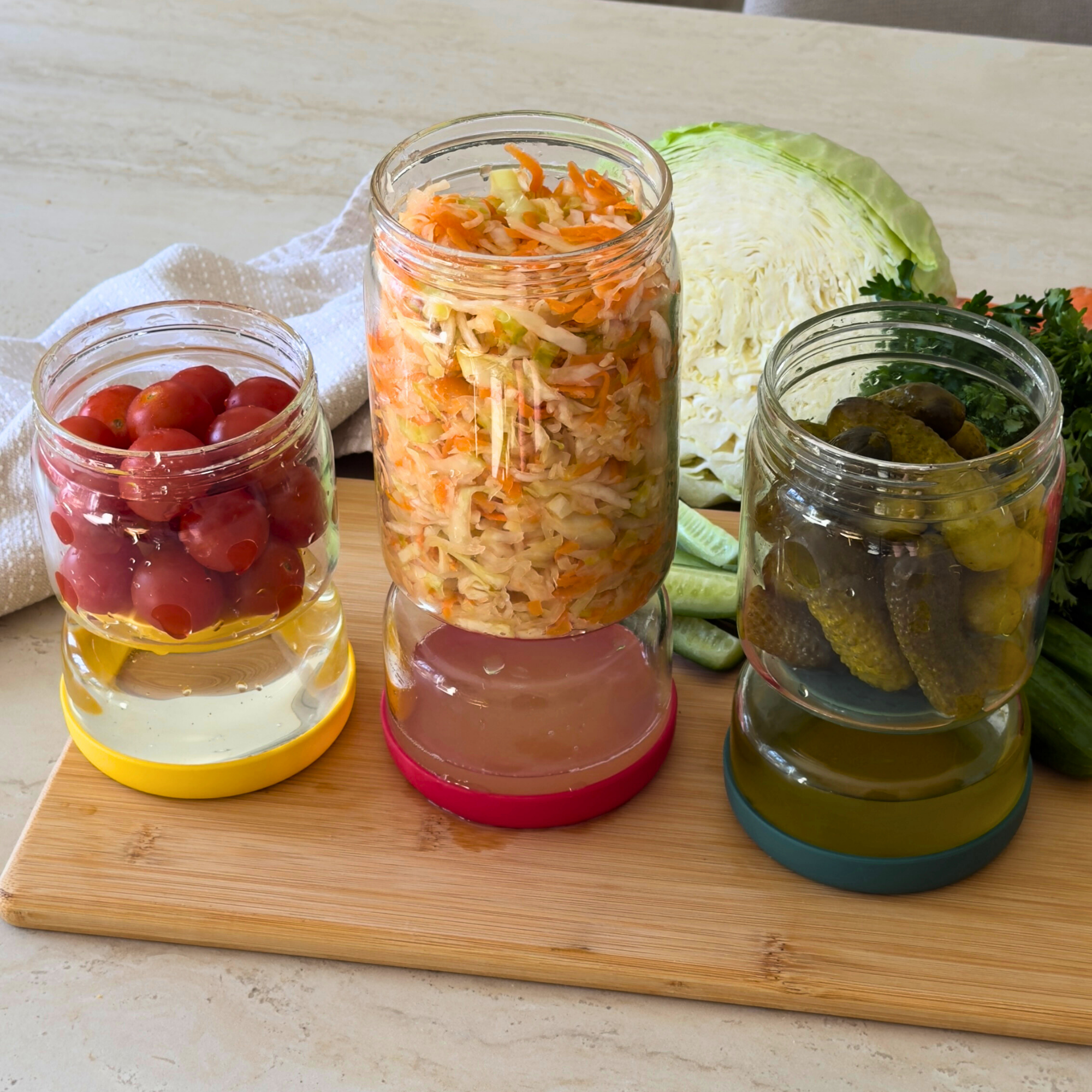 Glass Flip-Over Pickle Jar