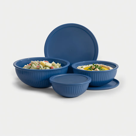 Rainbowls - Borosilicate Glass Mixing Bowl Set (3 bowls with lids)