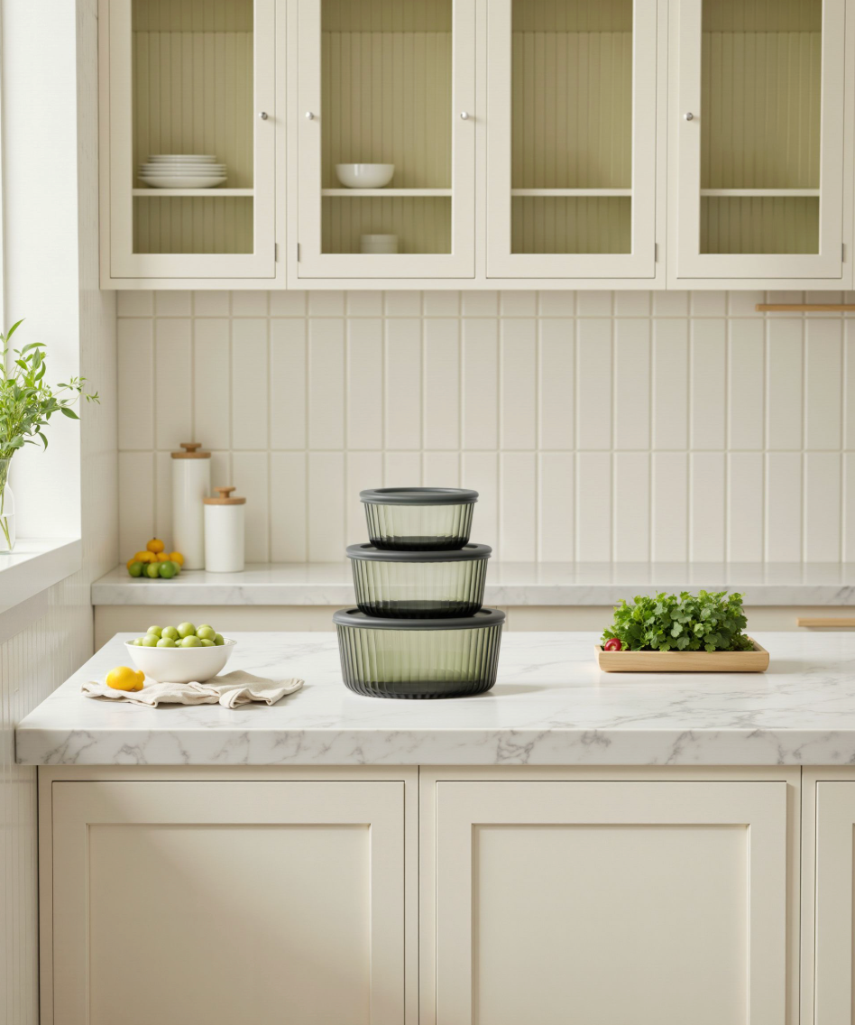 Stria Olive Round Set (3 Containers)