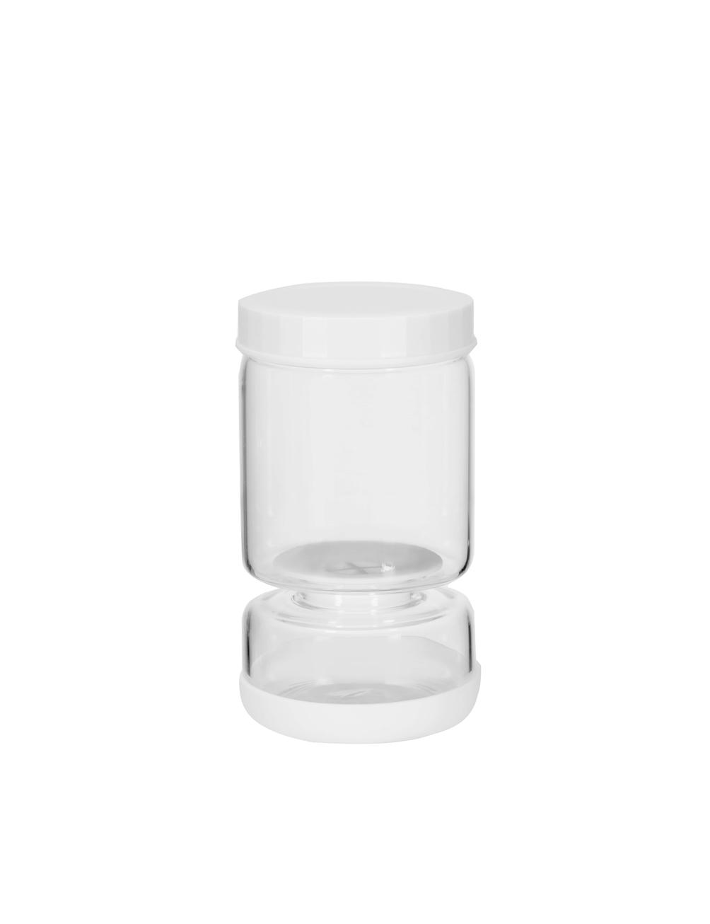 Genicook Dual-Part Glass Pickle Jar: The Flip-Over, Mess-Free Serving, Hand Blown Glass, Food Preserver